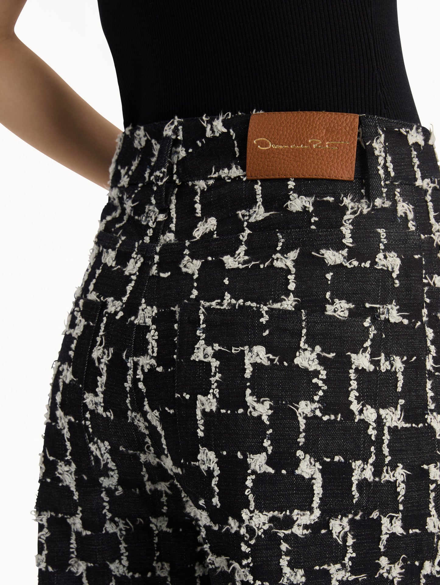 Woven Denim Jacquard Pant Indigo / Oscar de la Renta