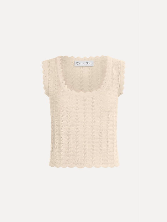 Pointelle Weave Tank Ivory / Oscar de la Renta