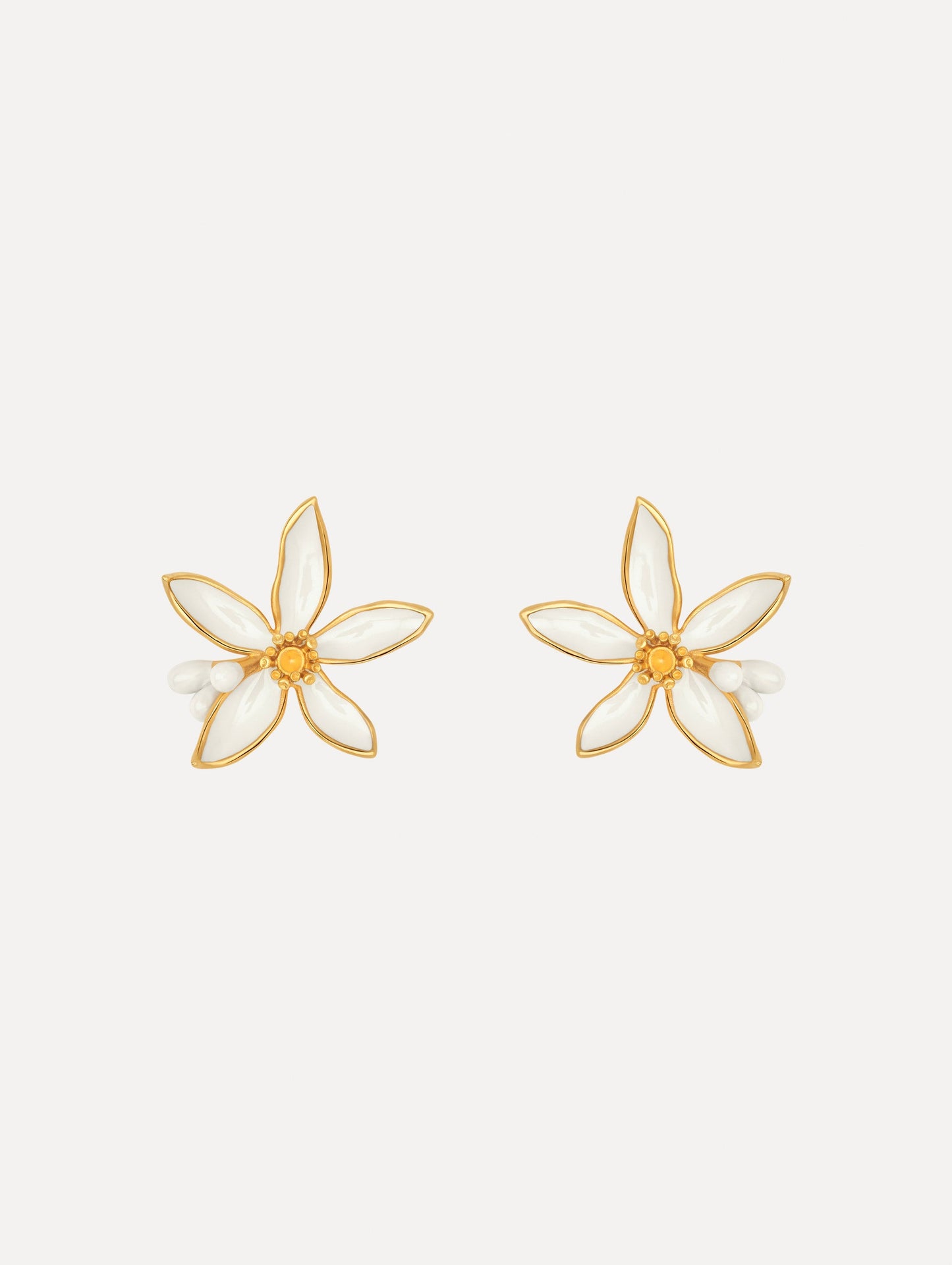 Orange Blossom Earrings White / Oscar de la Renta
