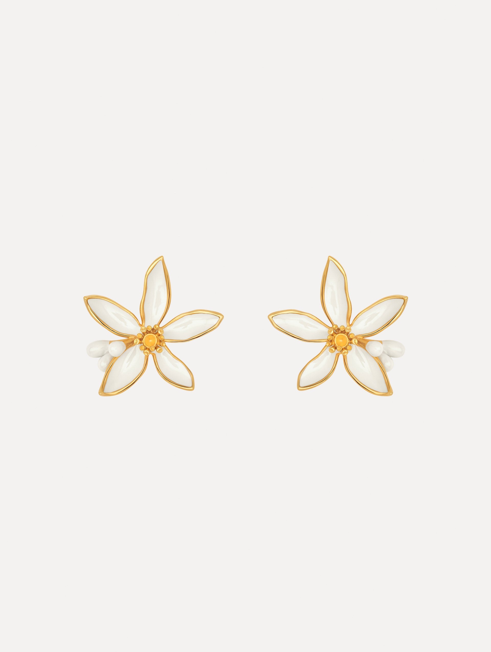 Orange Blossom Earrings White / Oscar de la Renta
