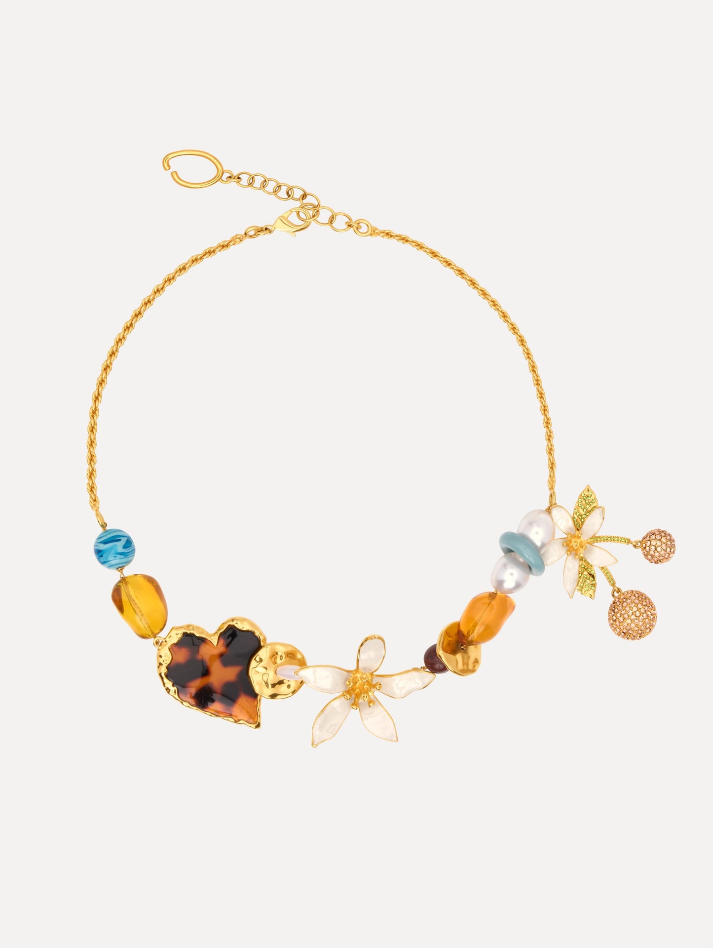 Orange Blossom Charm Necklace Multi / Oscar de la Renta