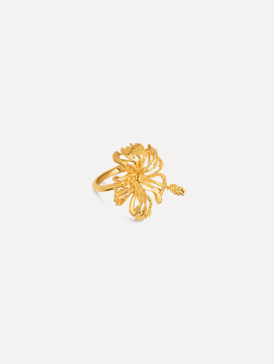 Openwork Hibiscus Ring Gold / Oscar de la Renta