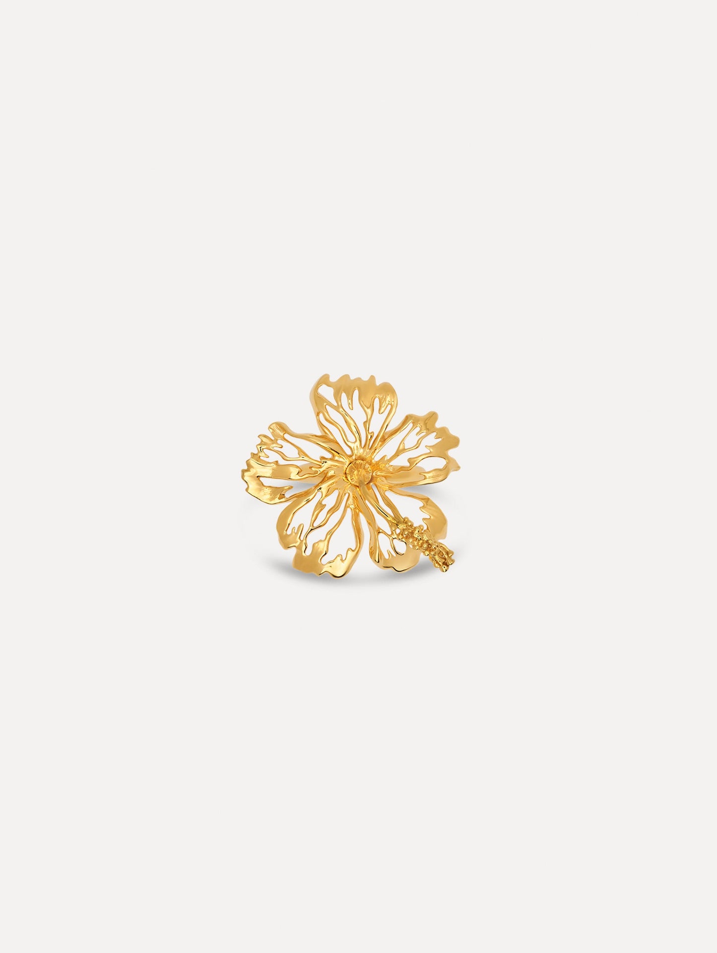 Openwork Hibiscus Ring Gold / Oscar de la Renta