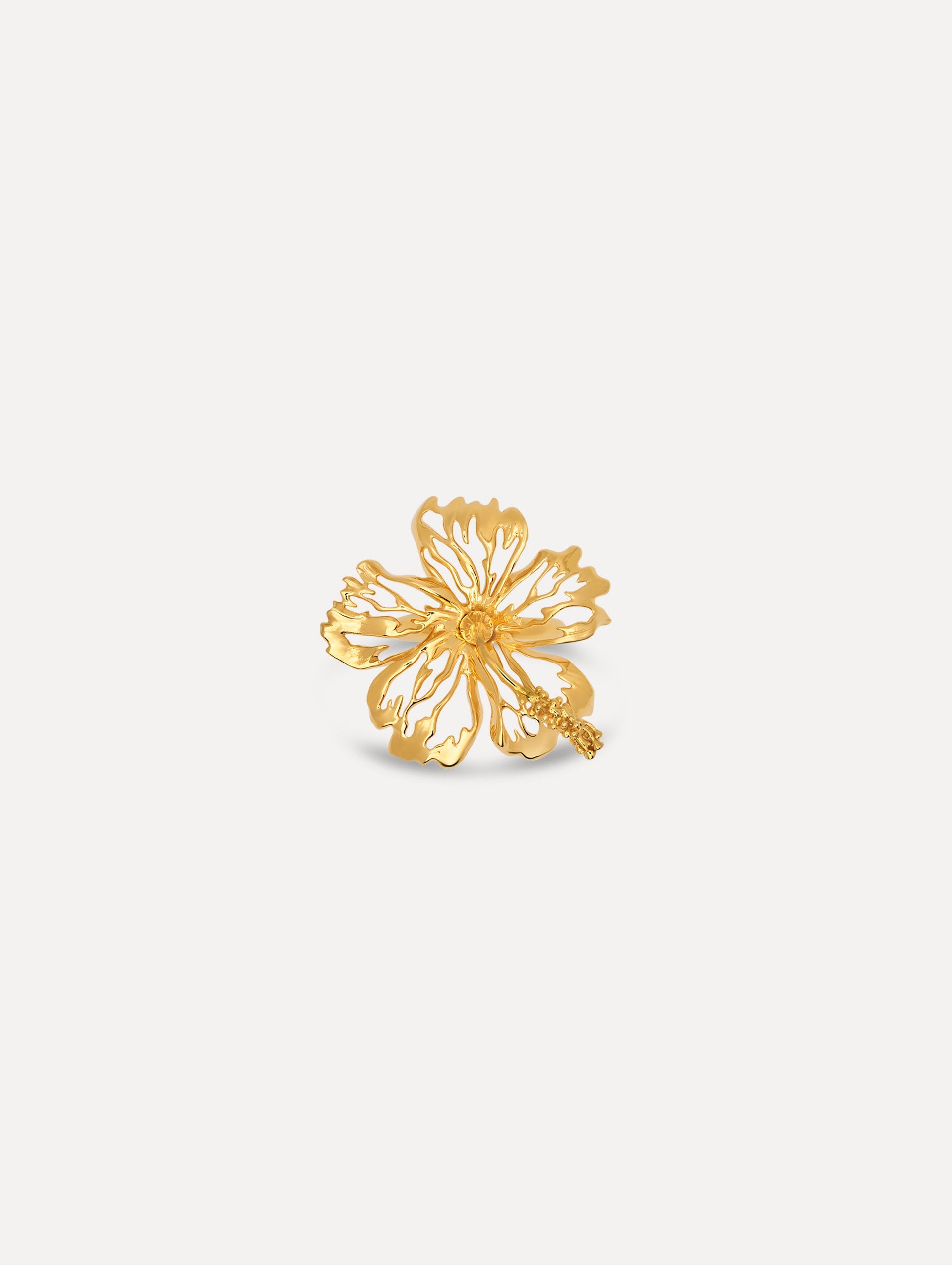 Openwork Hibiscus Ring Gold / Oscar de la Renta