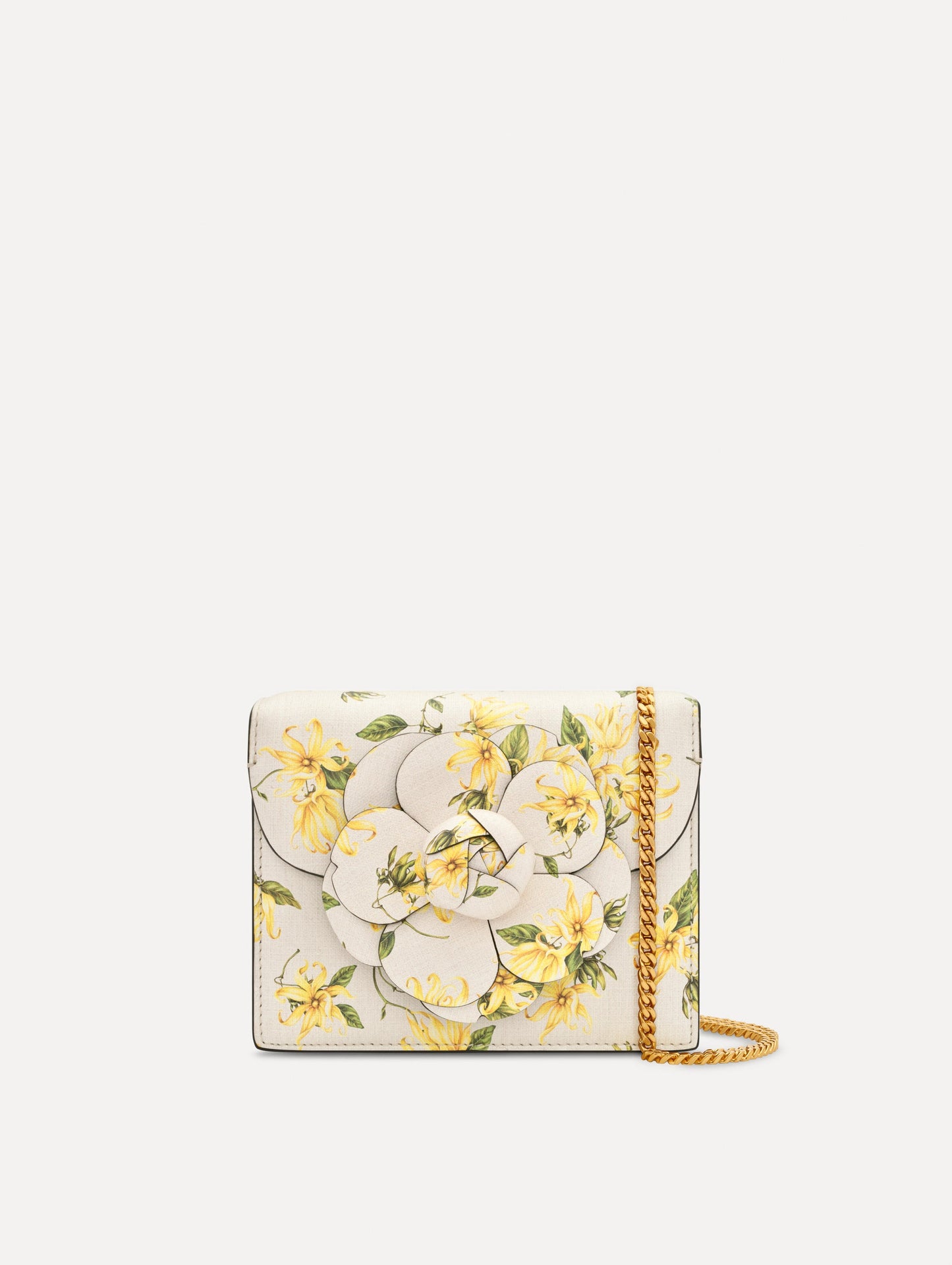 Ylang Ylang Printed Mini TRO Bag Yellow / Oscar de la Renta