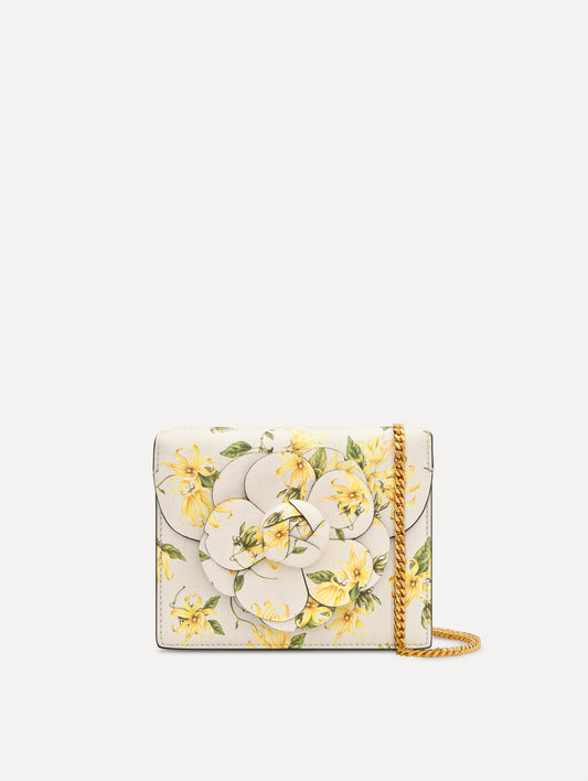 Ylang Ylang Printed Mini TRO Bag Yellow / Oscar de la Renta
