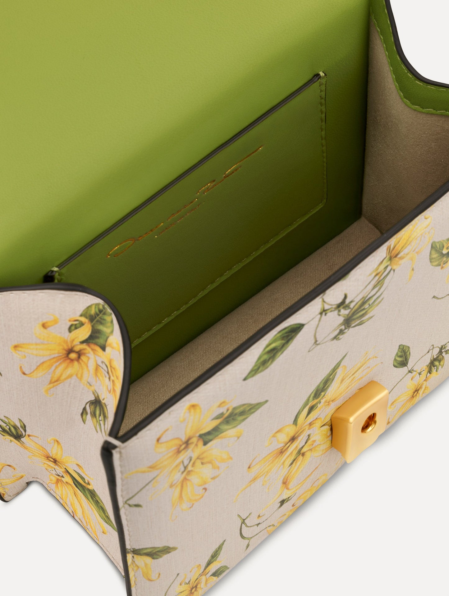 Ylang Ylang Printed Mini TRO Bag Yellow / Oscar de la Renta