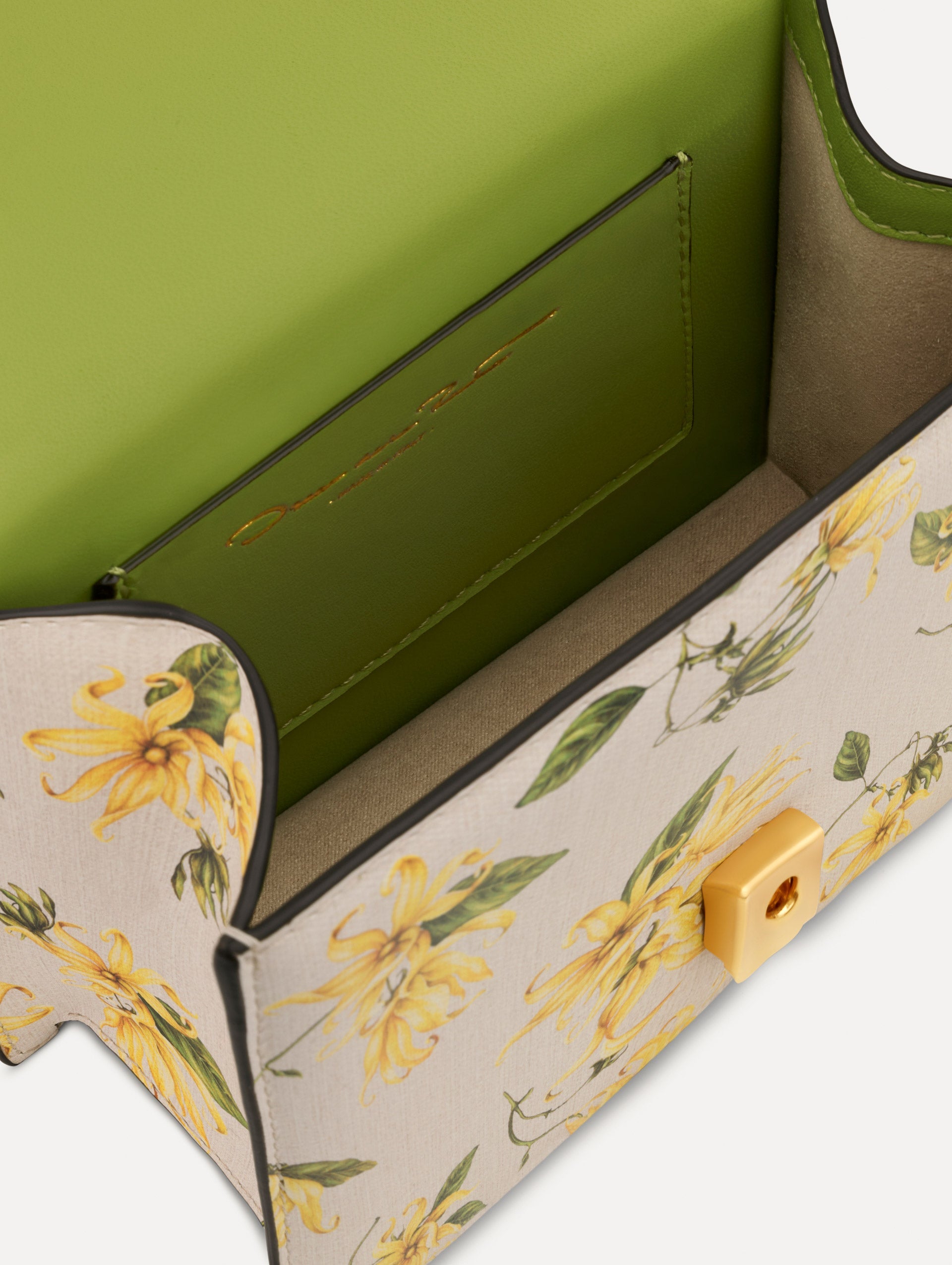 Ylang Ylang Printed Mini TRO Bag Yellow / Oscar de la Renta