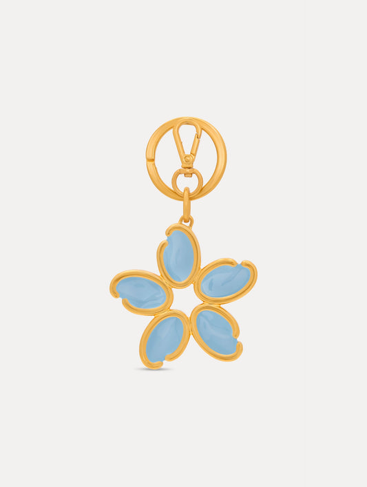 Enamel O Flower Key Chain Blue bell / Oscar de la Renta