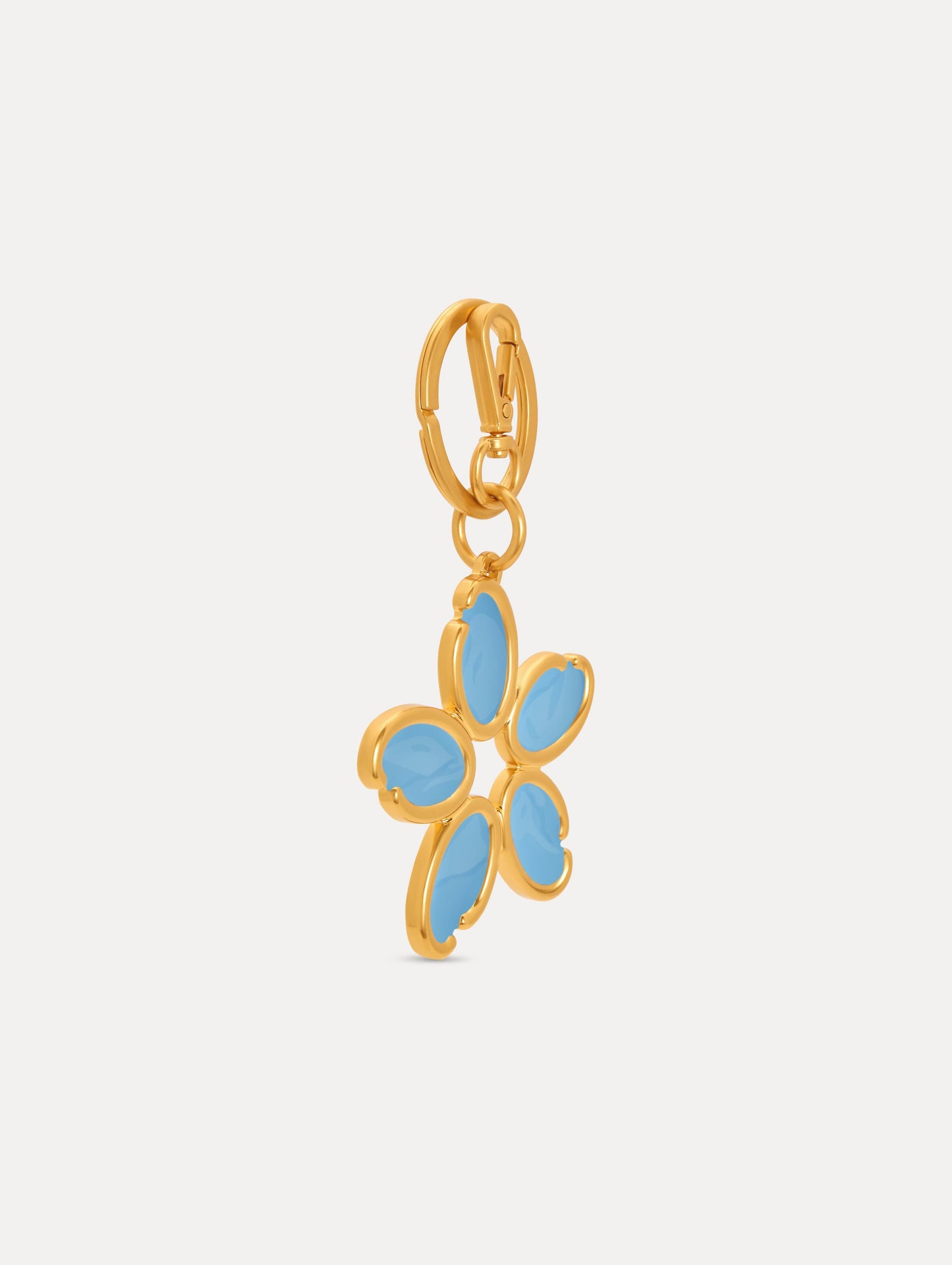 Enamel O Flower Key Chain Blue bell / Oscar de la Renta