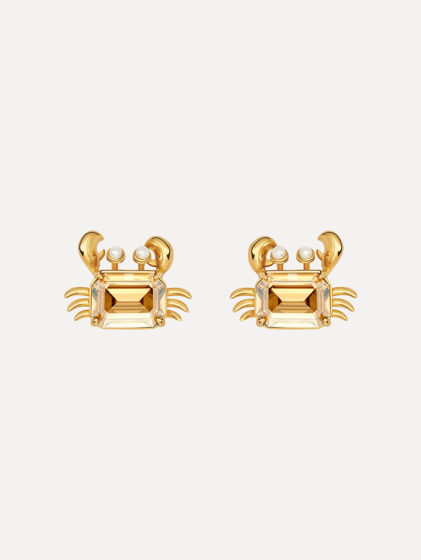 Crystal Crab Earrings Golden shadow / Oscar de la Renta