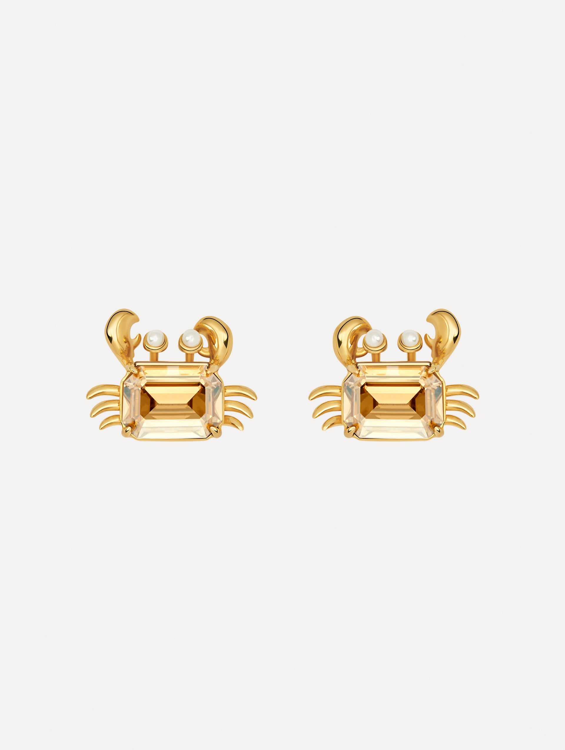 Crystal Crab Earrings Golden shadow / Oscar de la Renta