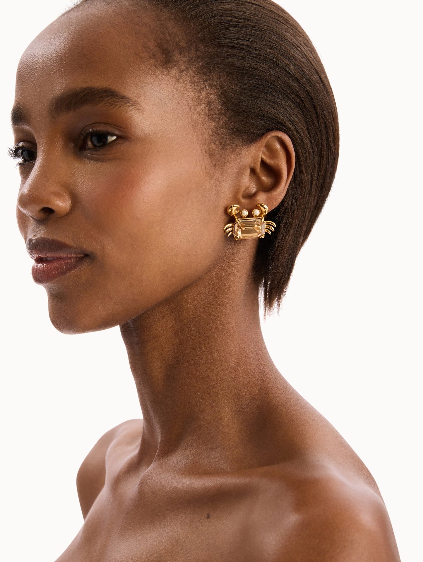 Crystal Crab Earrings Golden shadow / Oscar de la Renta