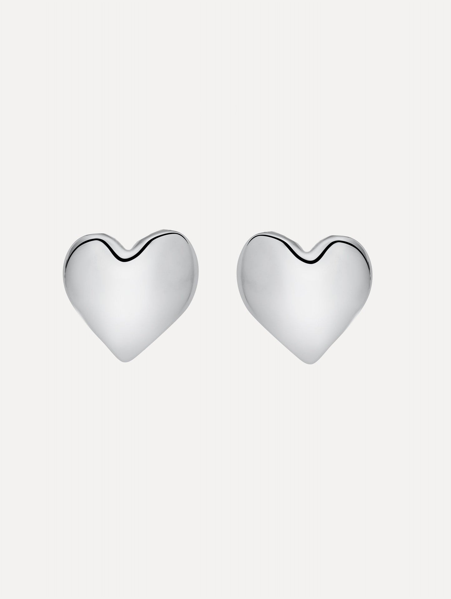 Heart Clip-On Earrings Silver / Oscar de la Renta