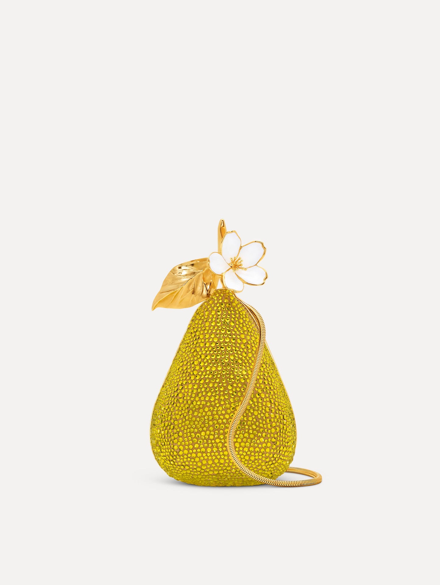 Crystal Pavé Pear Minaudière Pear / Oscar de la Renta