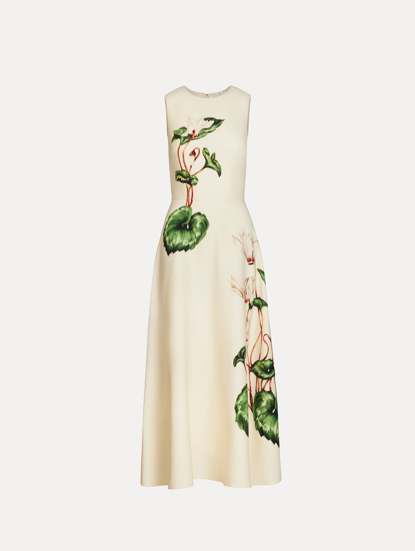 Chiné Cyclamen Wool Dress White/ivory / Oscar de la Renta