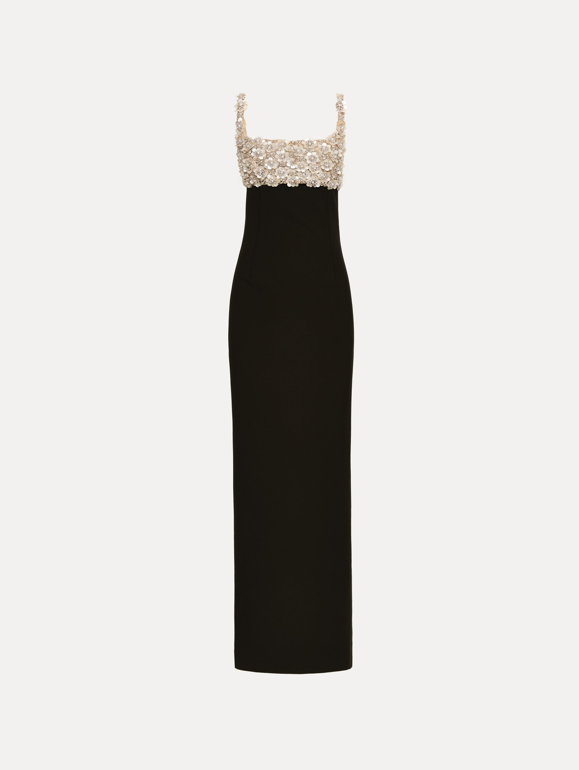 Mother of Pearl Embroidered Sleeveless Gown Black / Oscar de la Renta
