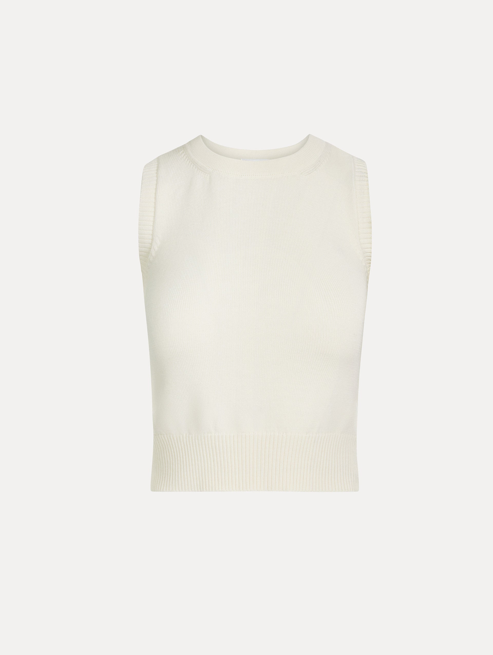 Porcelain Flower Guipure Insert Tank Ivory multi / Oscar de la Renta
