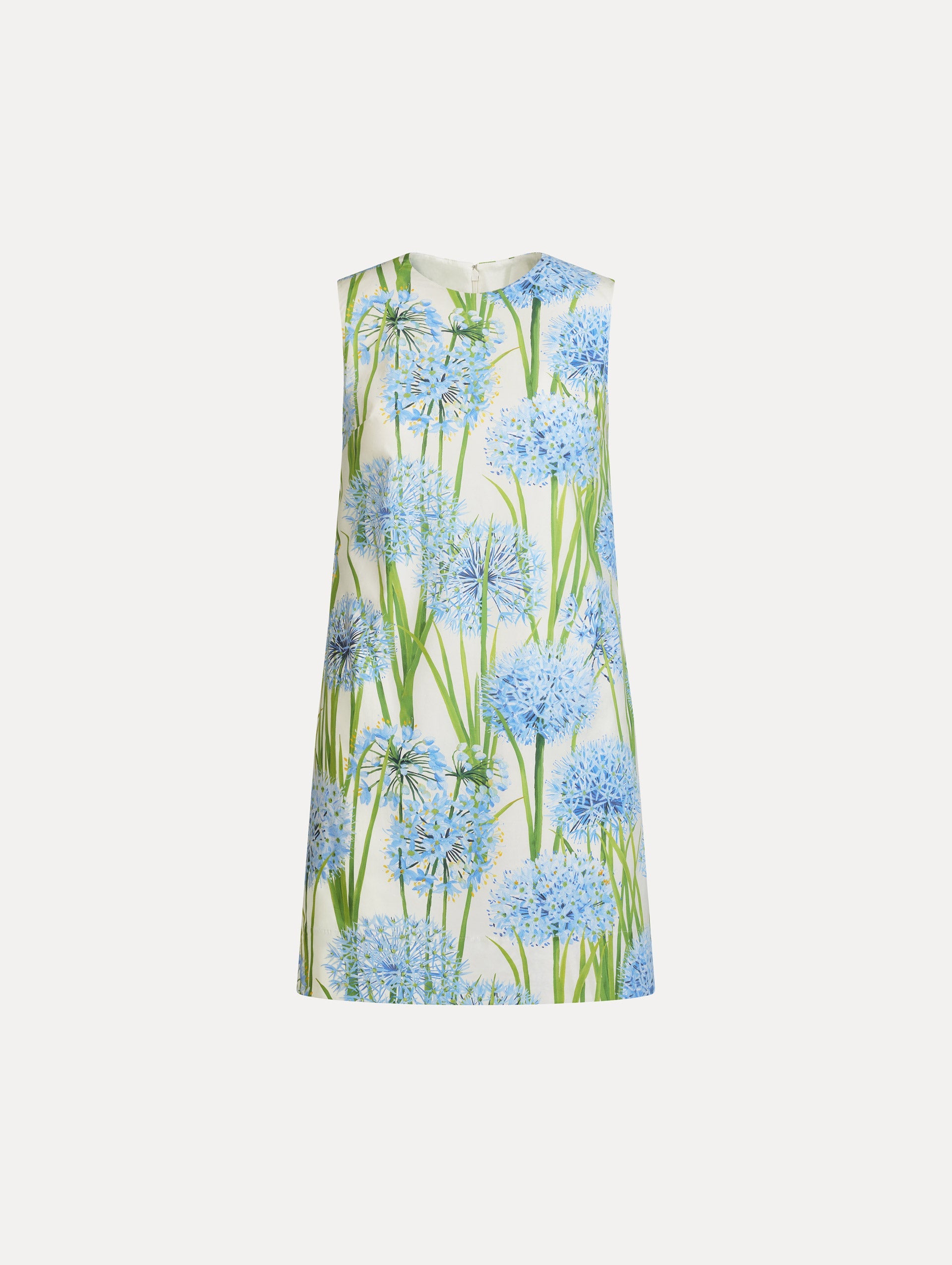 Allium Cotton Poplin Sleeveless Shift Dress Blue/white / Oscar de la Renta