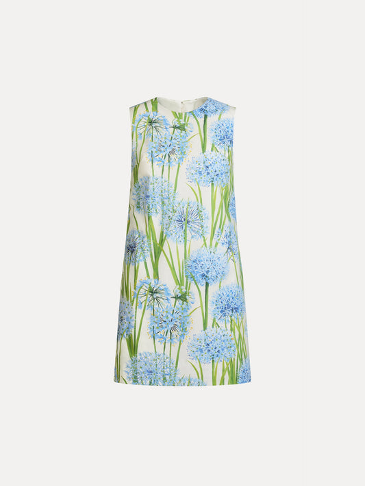 Allium Cotton Poplin Sleeveless Shift Dress Blue/white / Oscar de la Renta