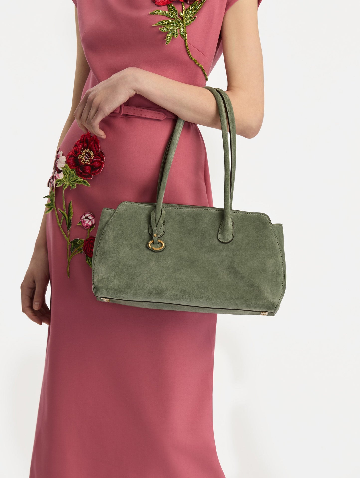 The Aster in Suede Sage / Oscar de la Renta