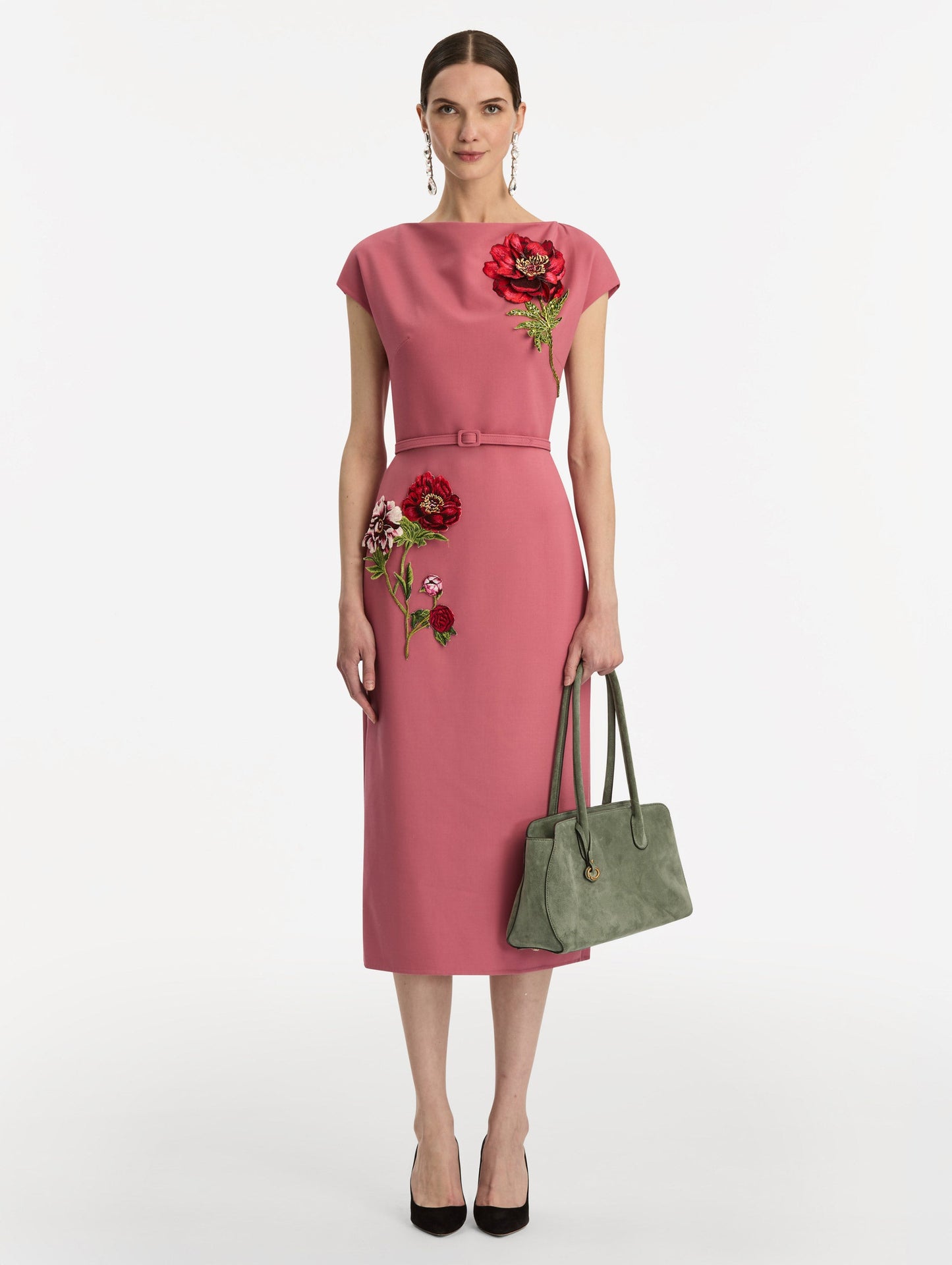 The Aster in Suede Sage / Oscar de la Renta