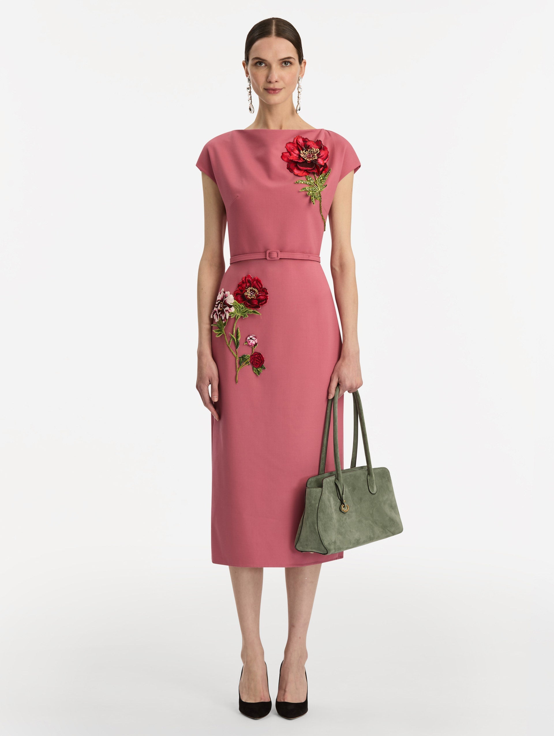 The Aster in Suede Sage / Oscar de la Renta