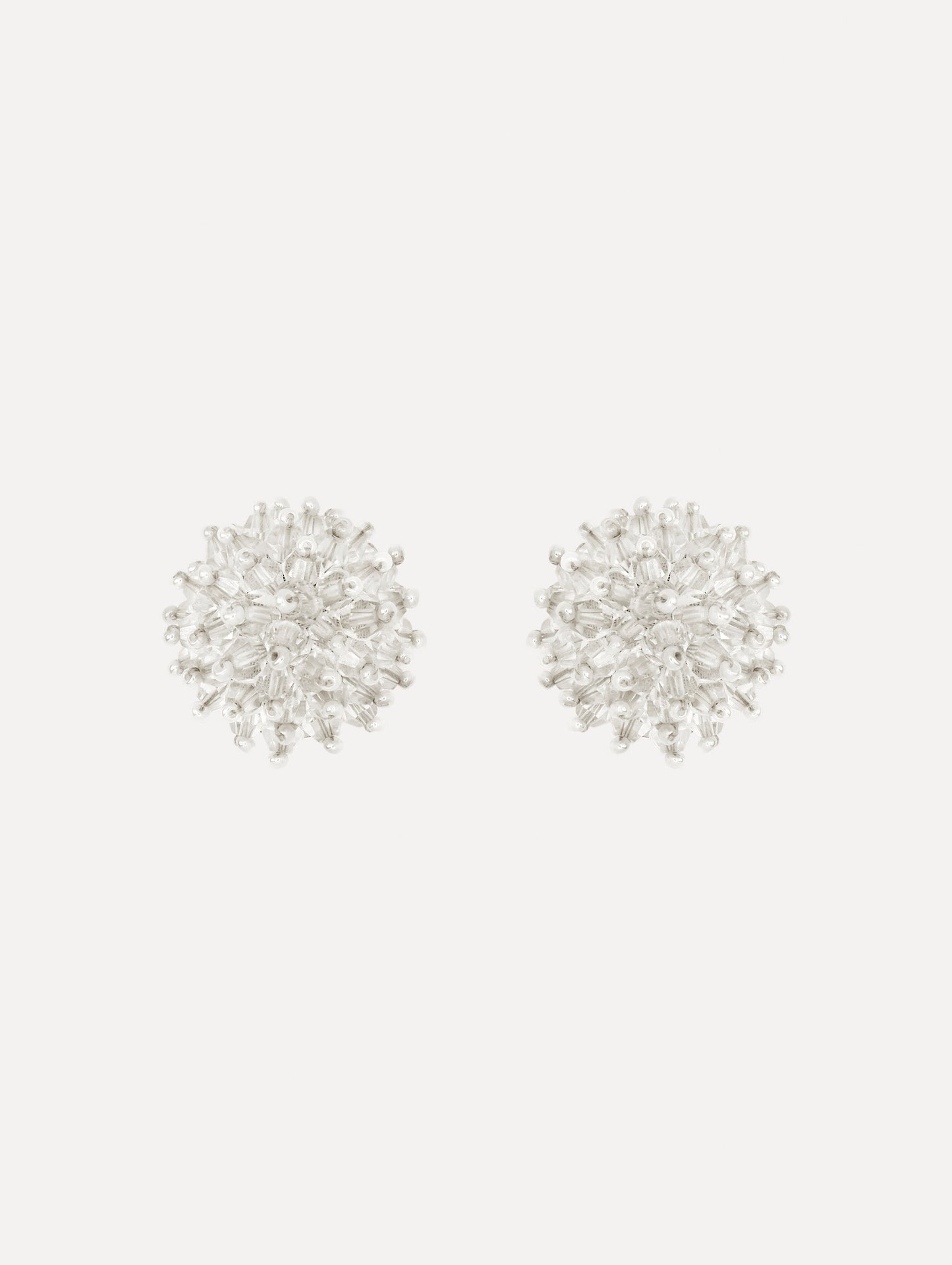 Beaded Cluster Earrings Crystal / Oscar de la Renta
