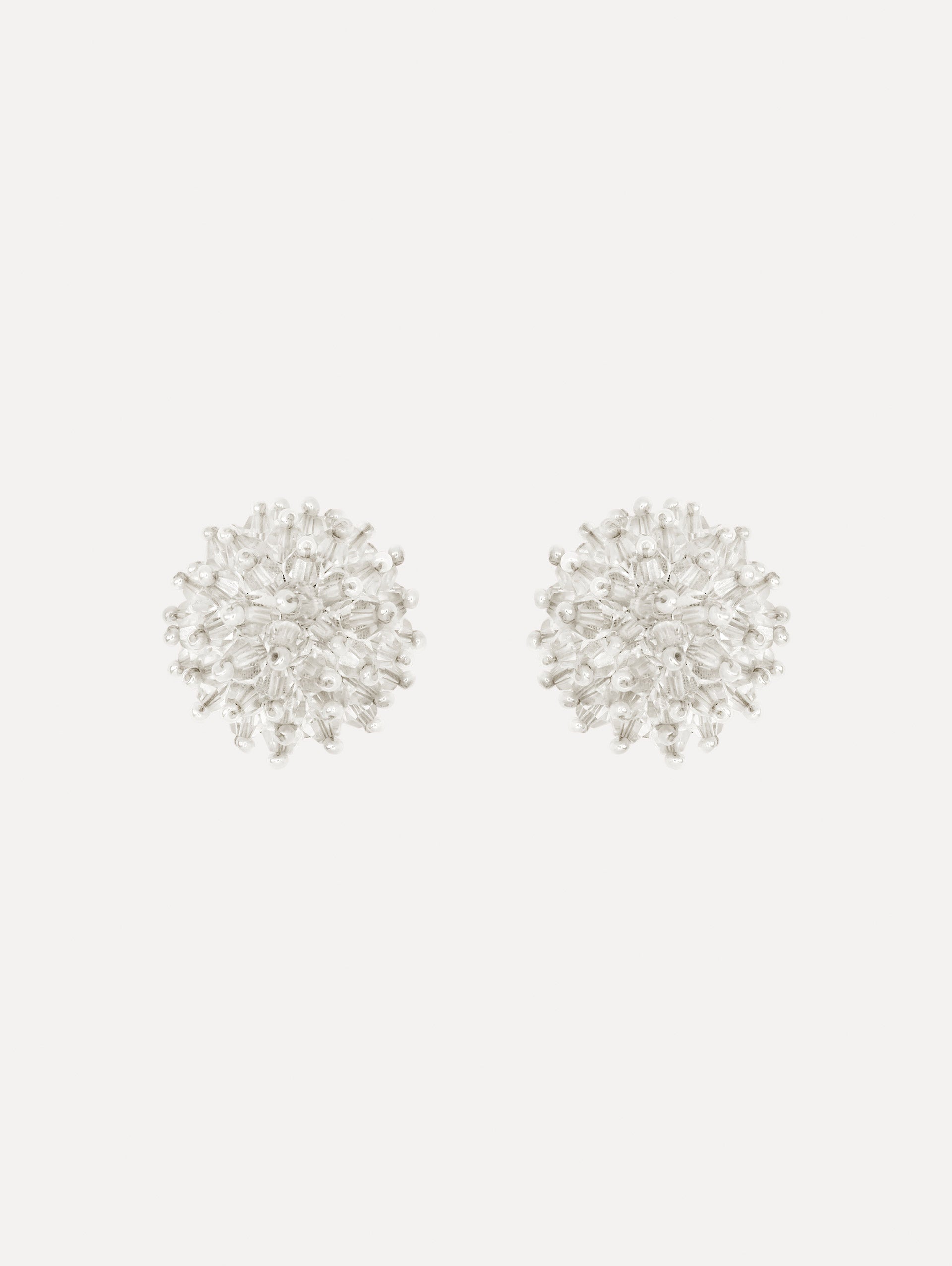 Beaded Cluster Earrings Crystal / Oscar de la Renta