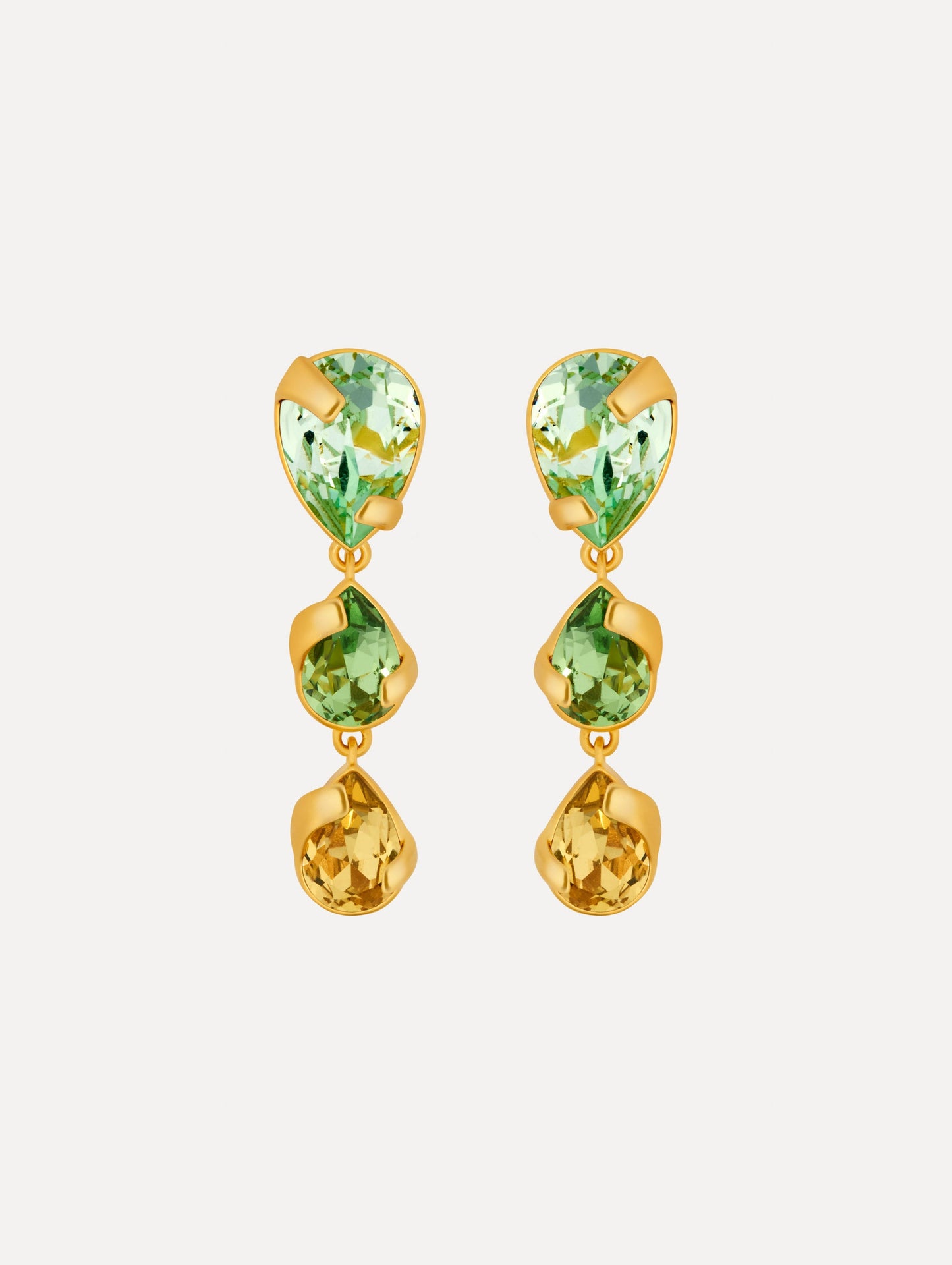 Pear-Cut Drop Earrings Peridot / Oscar de la Renta