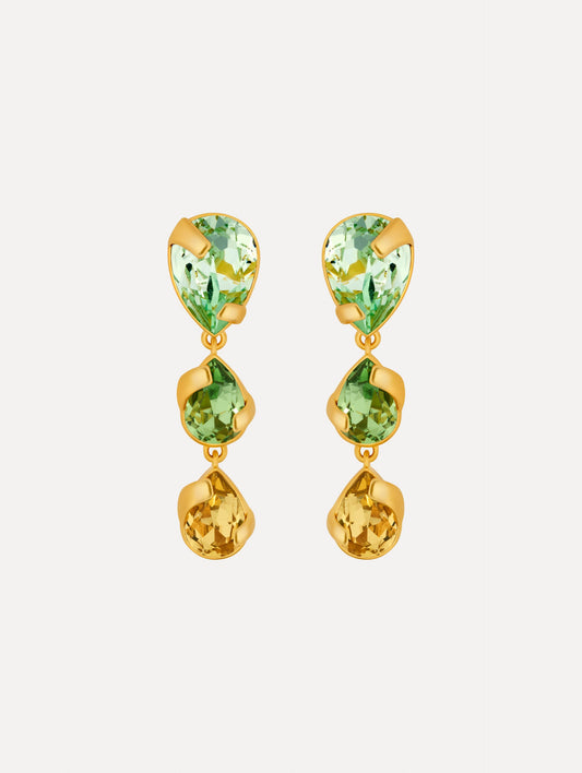 Pear-Cut Drop Earrings Peridot / Oscar de la Renta