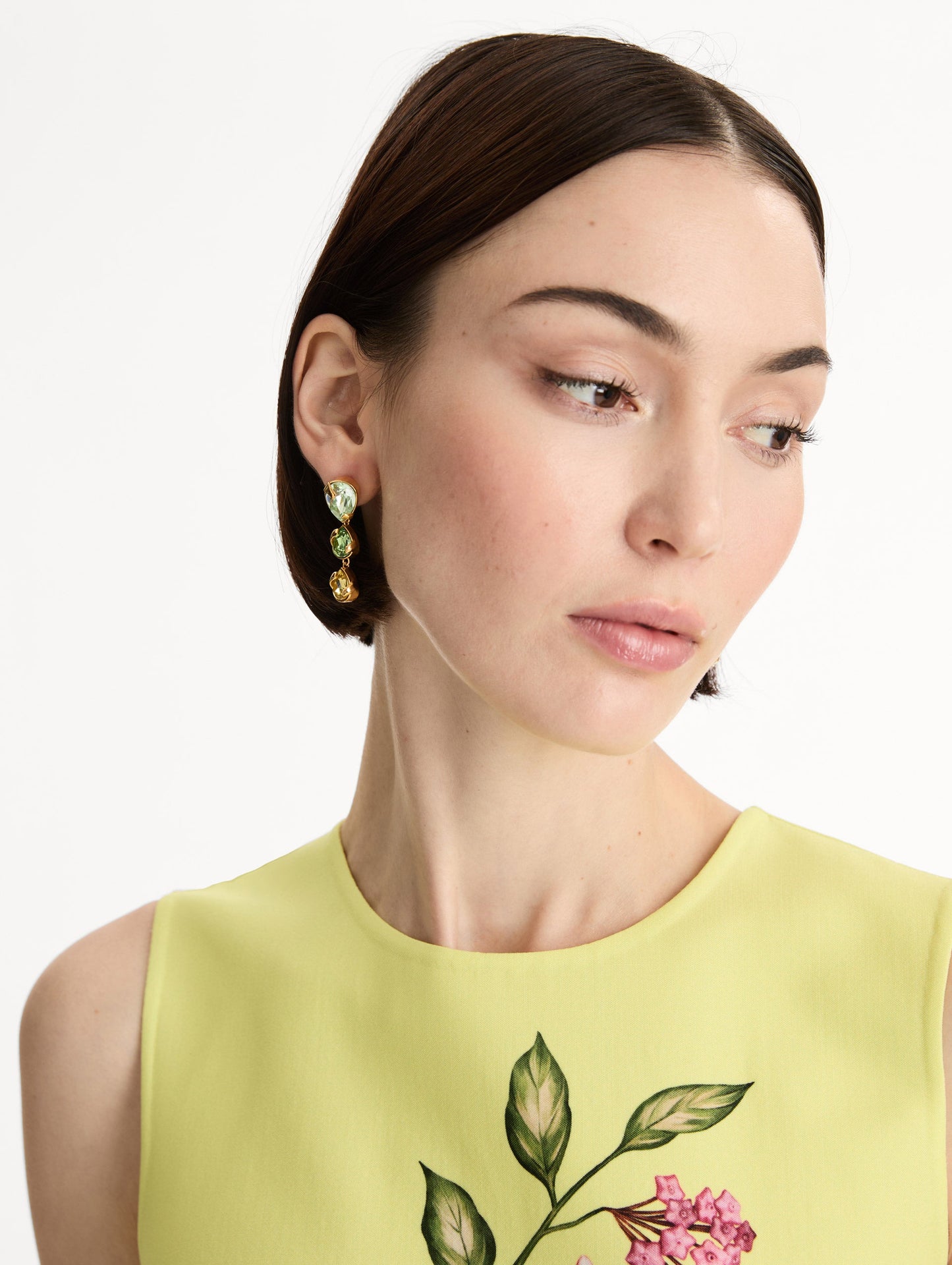 Pear-Cut Drop Earrings Peridot / Oscar de la Renta