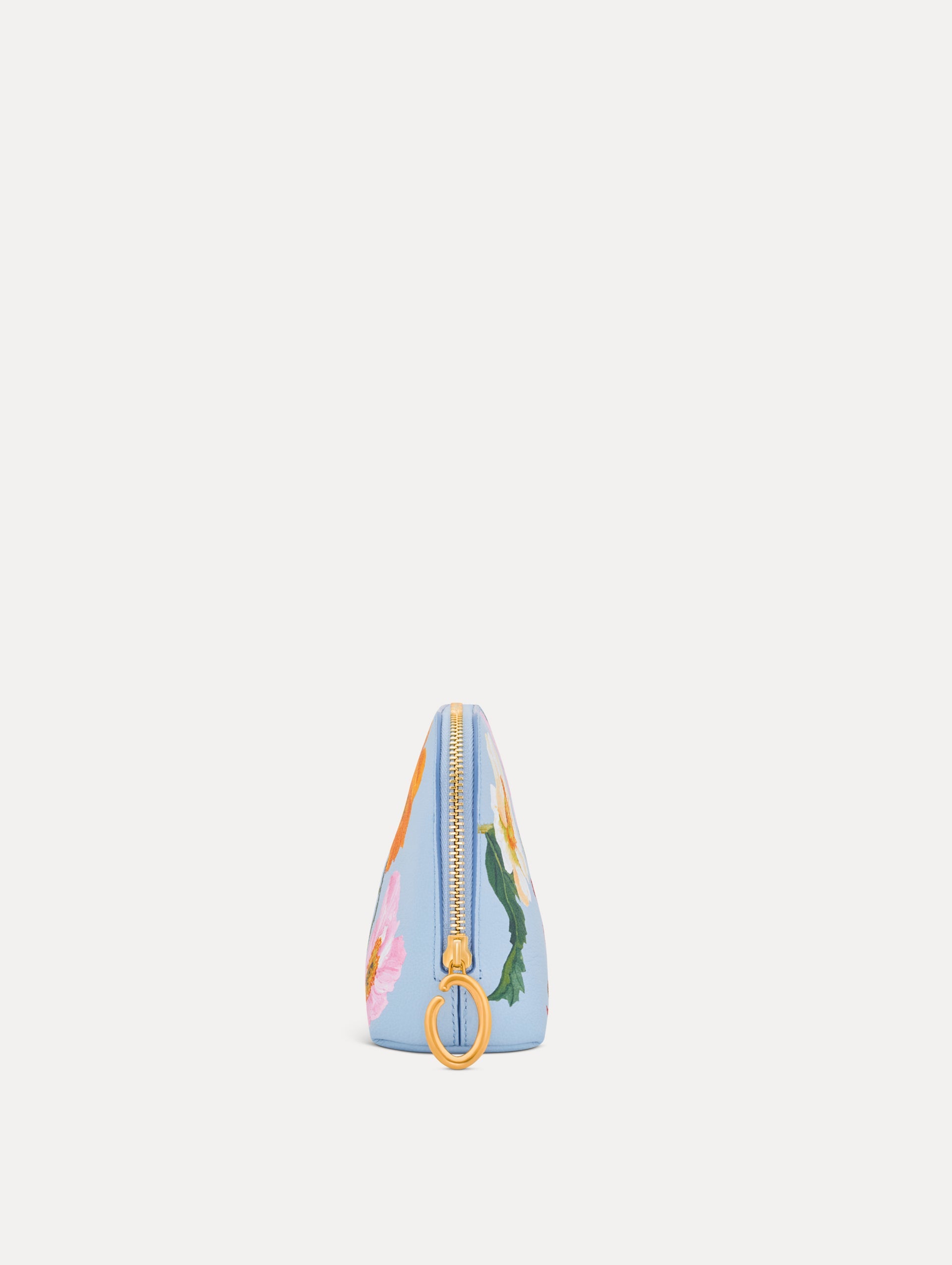 Poppy-Printed Small Cosmetic Case Blue bell / Oscar de la Renta