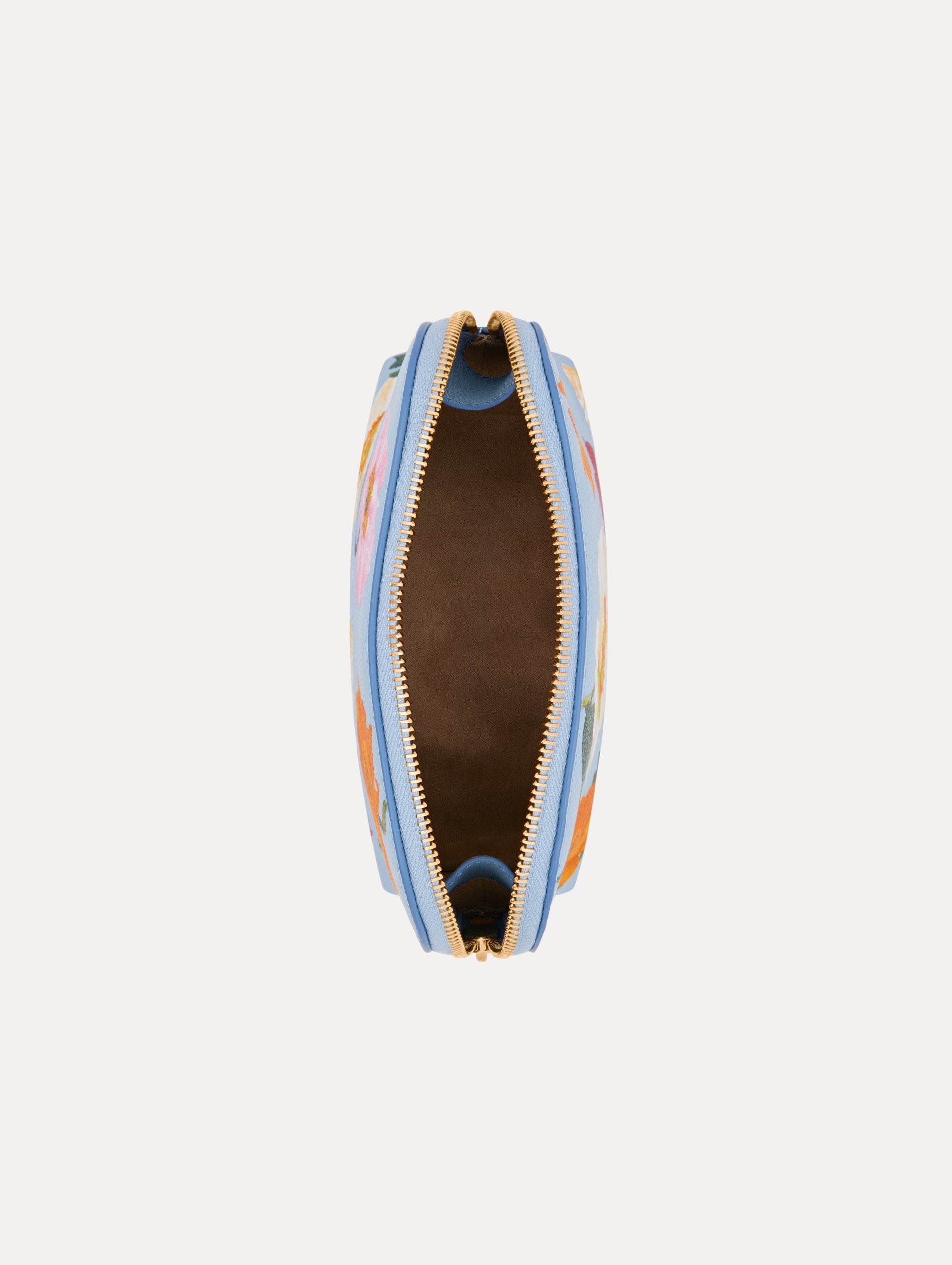 Poppy-Printed Small Cosmetic Case Blue bell / Oscar de la Renta