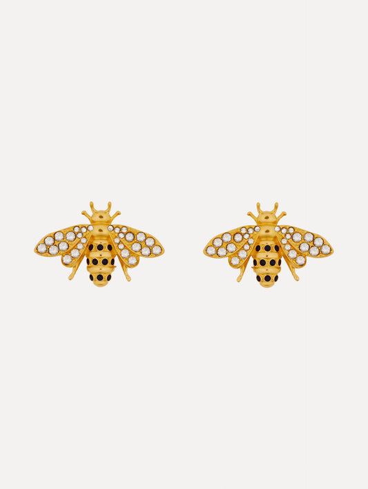 Bee Clip-On Earrings Golden shadow / Oscar de la Renta