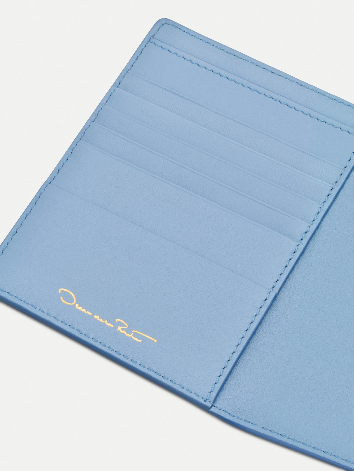 Poppy-Printed Passport Cover Blue bell / Oscar de la Renta