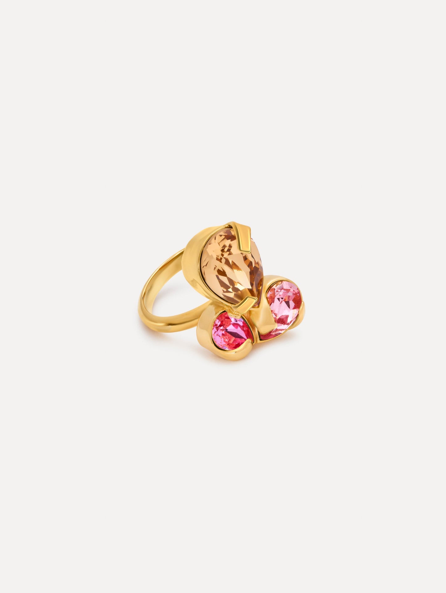 Pear-Cut Cluster Ring Rose / Oscar de la Renta