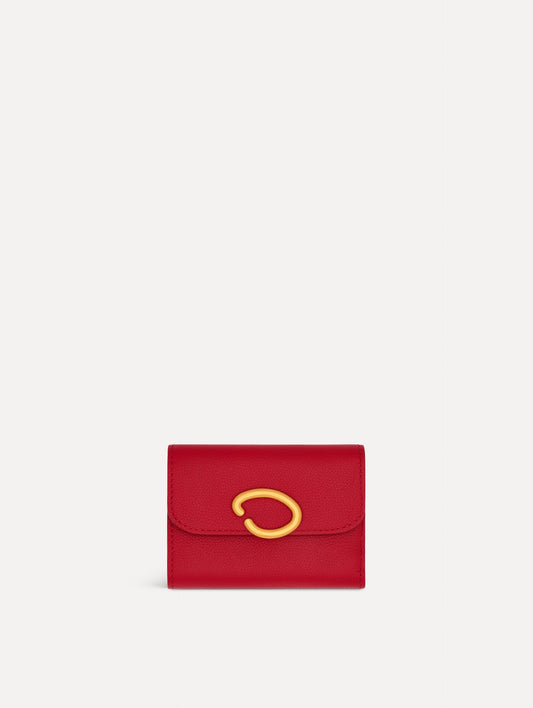 Tri-Fold Wallet Cherry / Oscar de la Renta