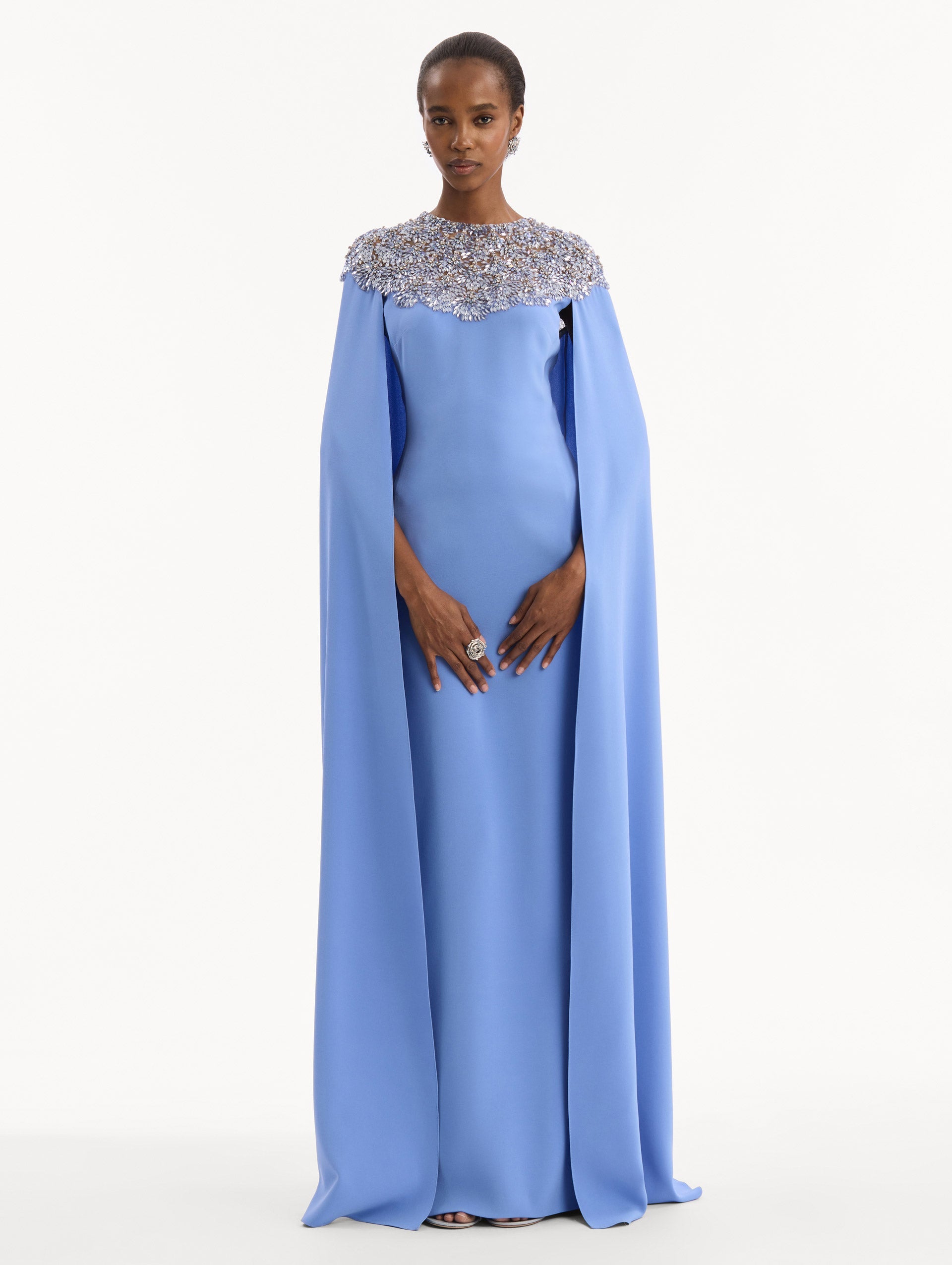 Crystal & Glass Embroidered Caftan Twilight / Oscar de la Renta