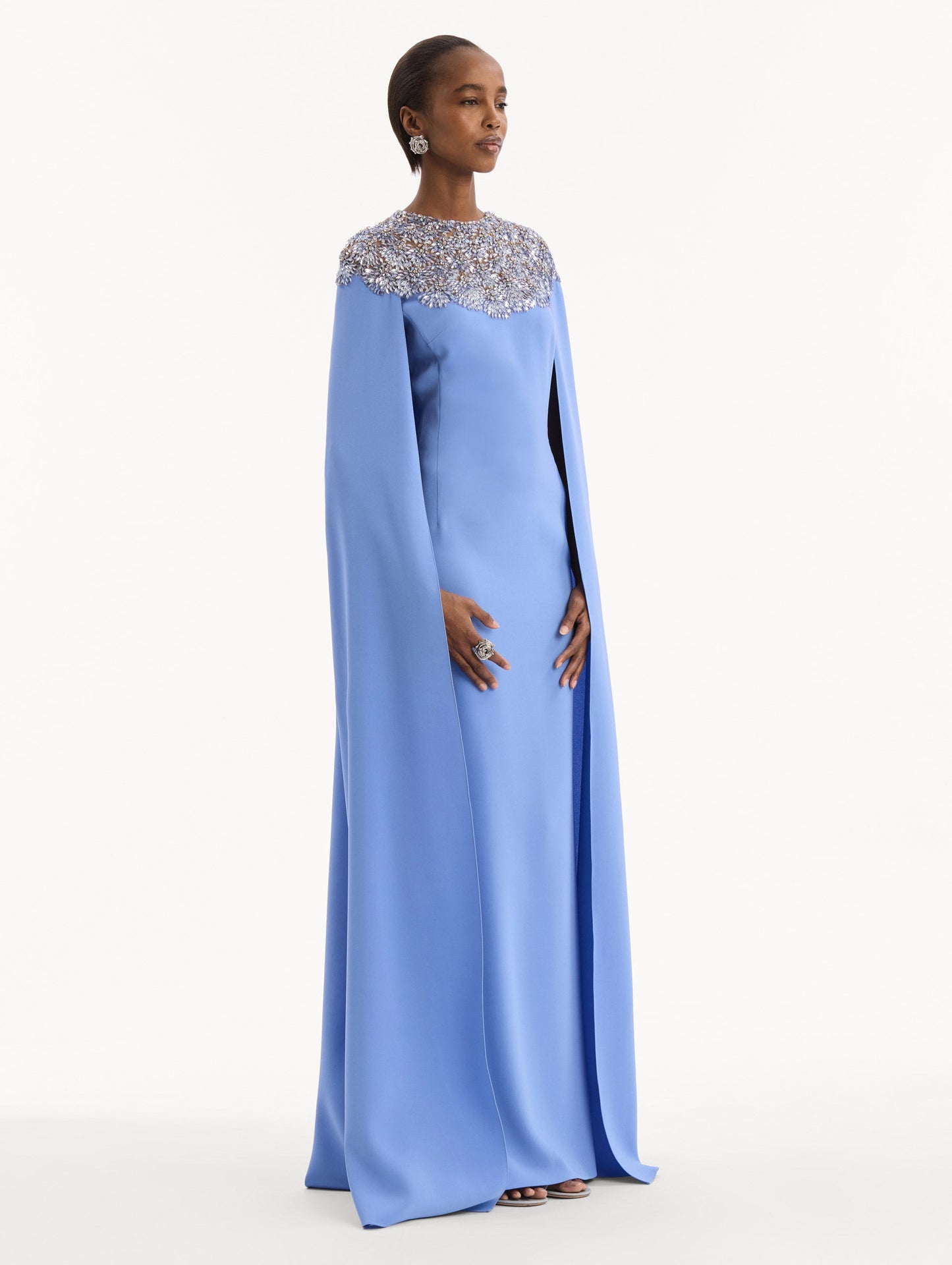 Crystal & Glass Embroidered Caftan Twilight / Oscar de la Renta