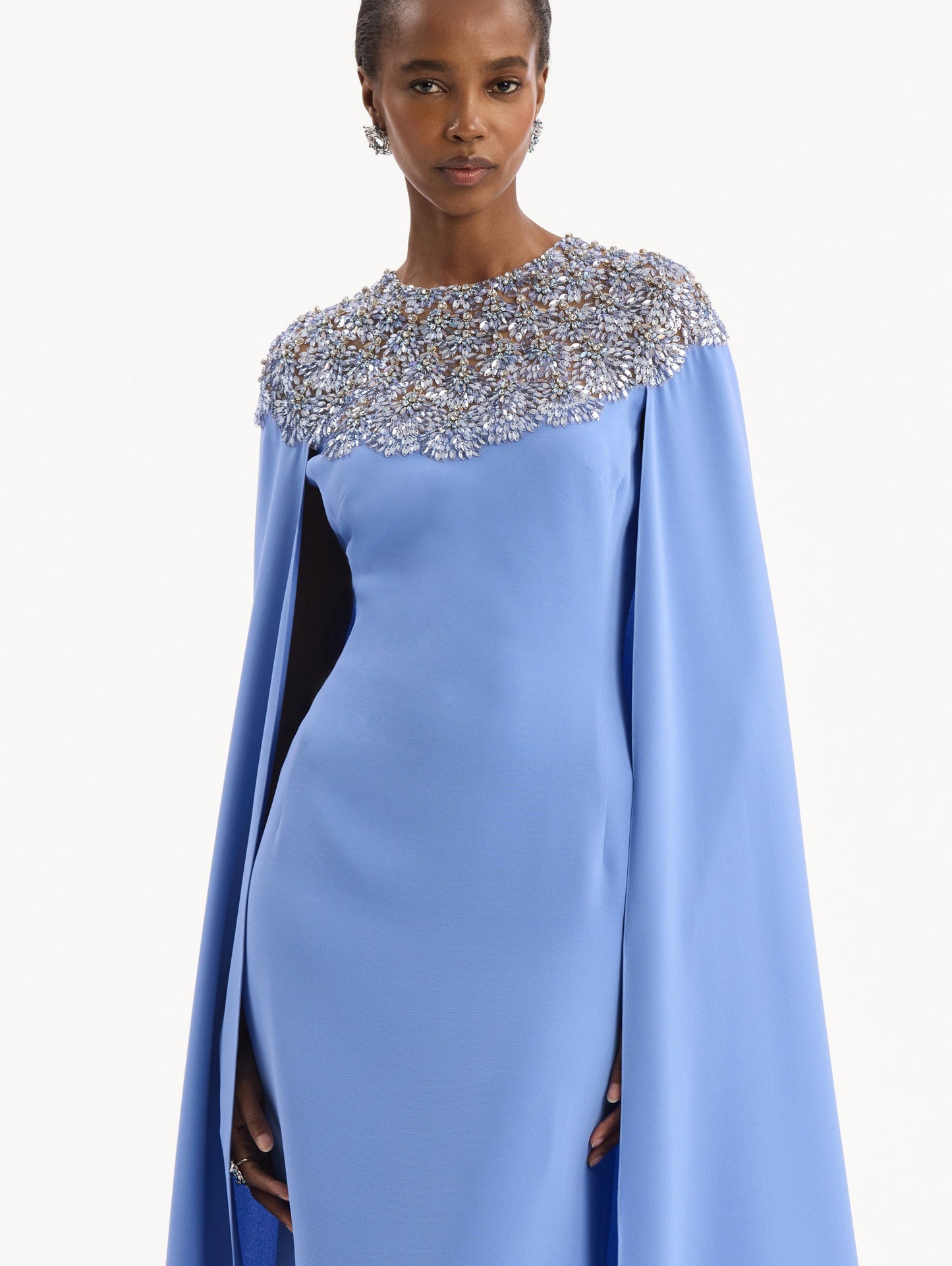 Crystal & Glass Embroidered Caftan Twilight / Oscar de la Renta