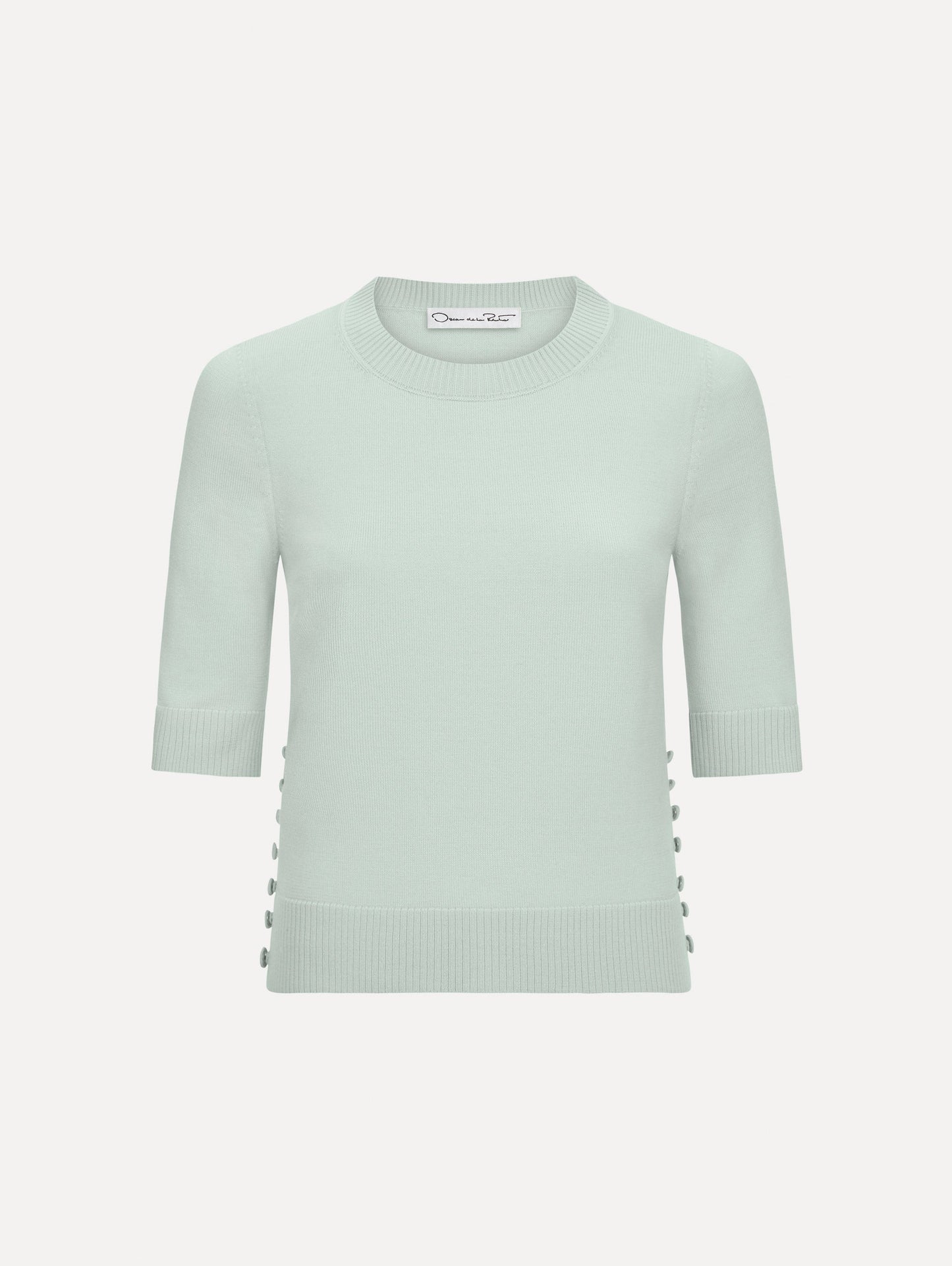 Button-Detail Pullover Saltwater / Oscar de la Renta