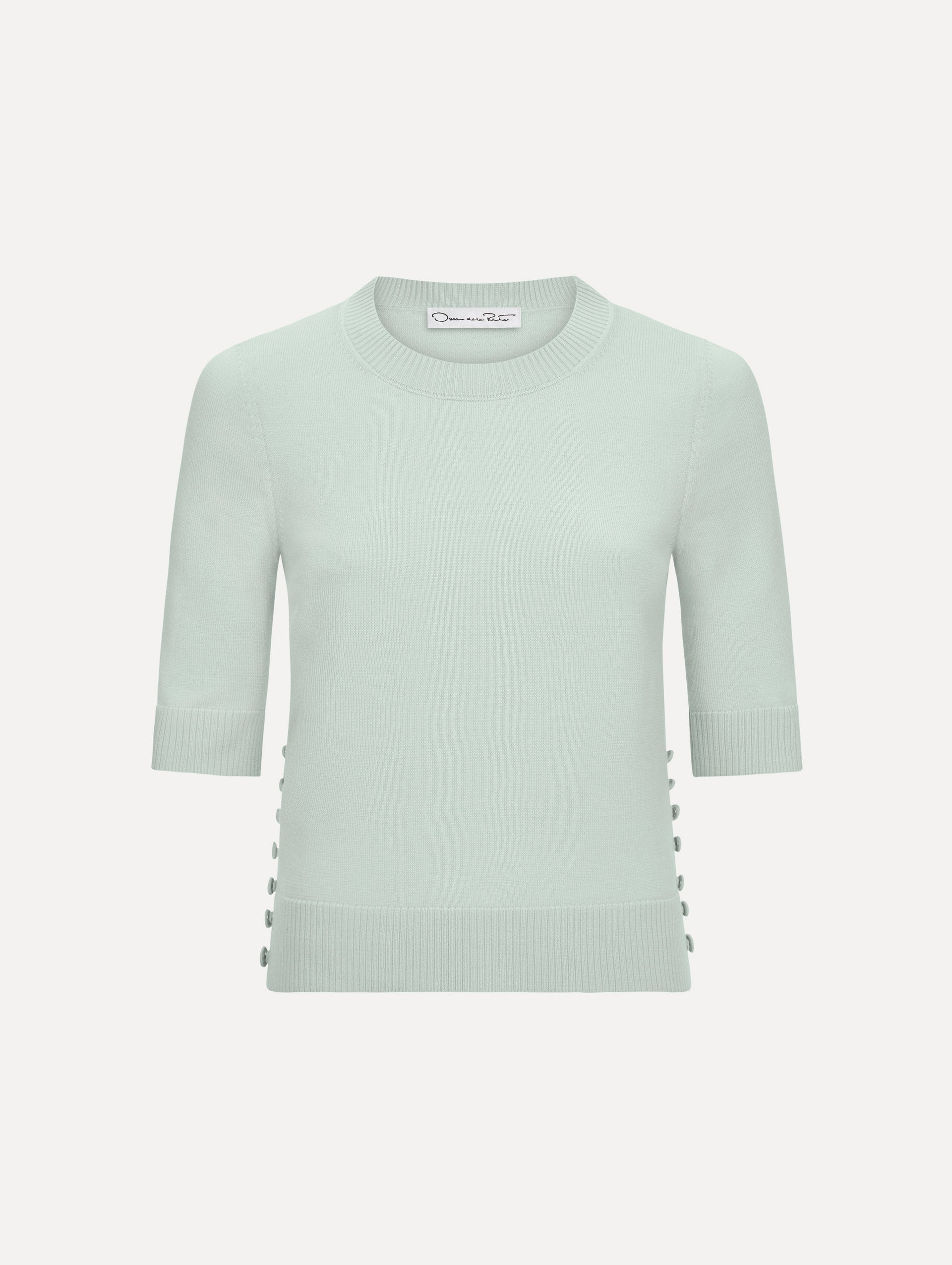 Button-Detail Pullover Saltwater / Oscar de la Renta