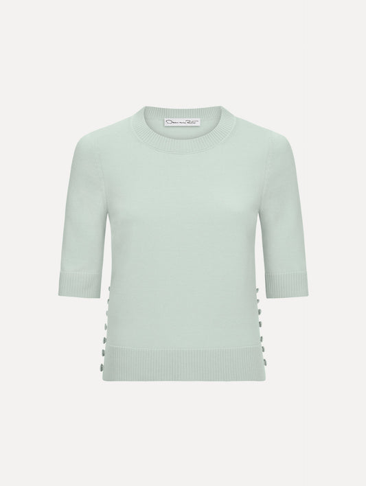 Button-Detail Pullover Saltwater / Oscar de la Renta