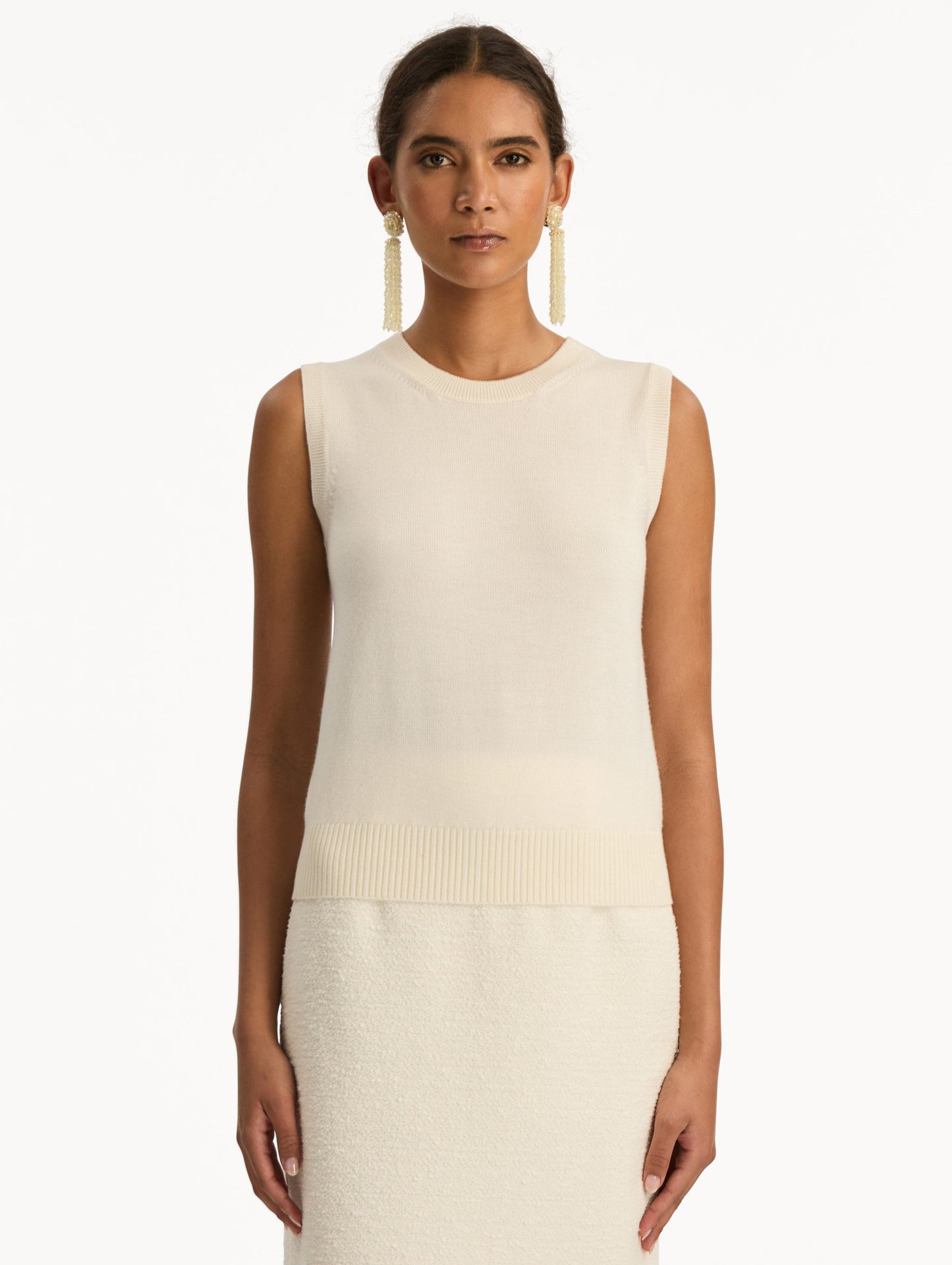 Virgin Wool Tank Ivory / Oscar de la Renta