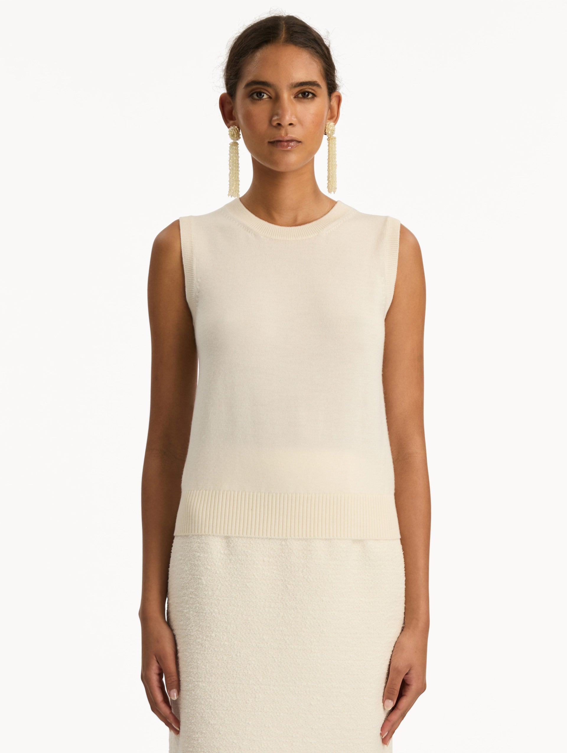 Virgin Wool Tank Ivory / Oscar de la Renta