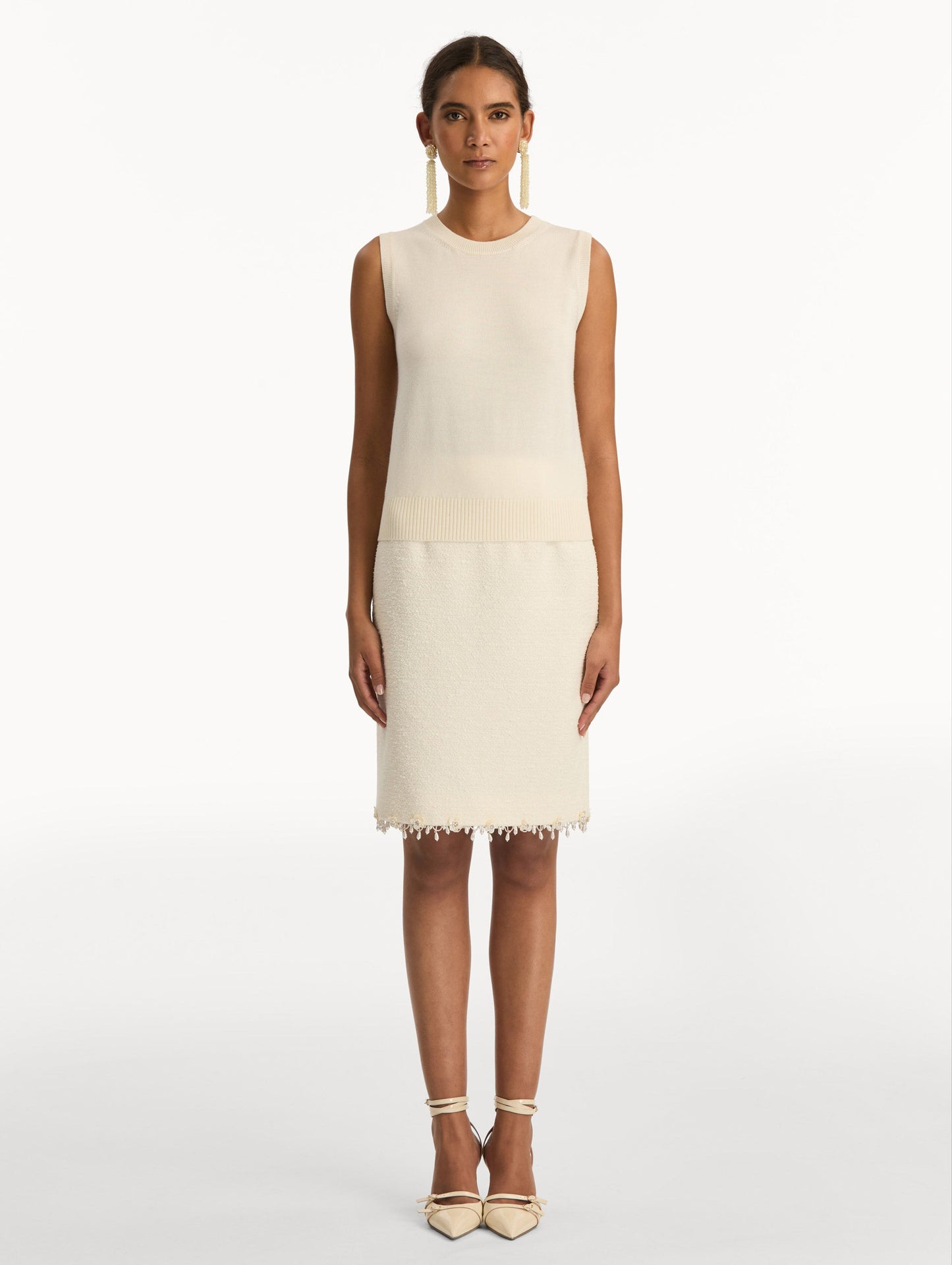Virgin Wool Tank Ivory / Oscar de la Renta