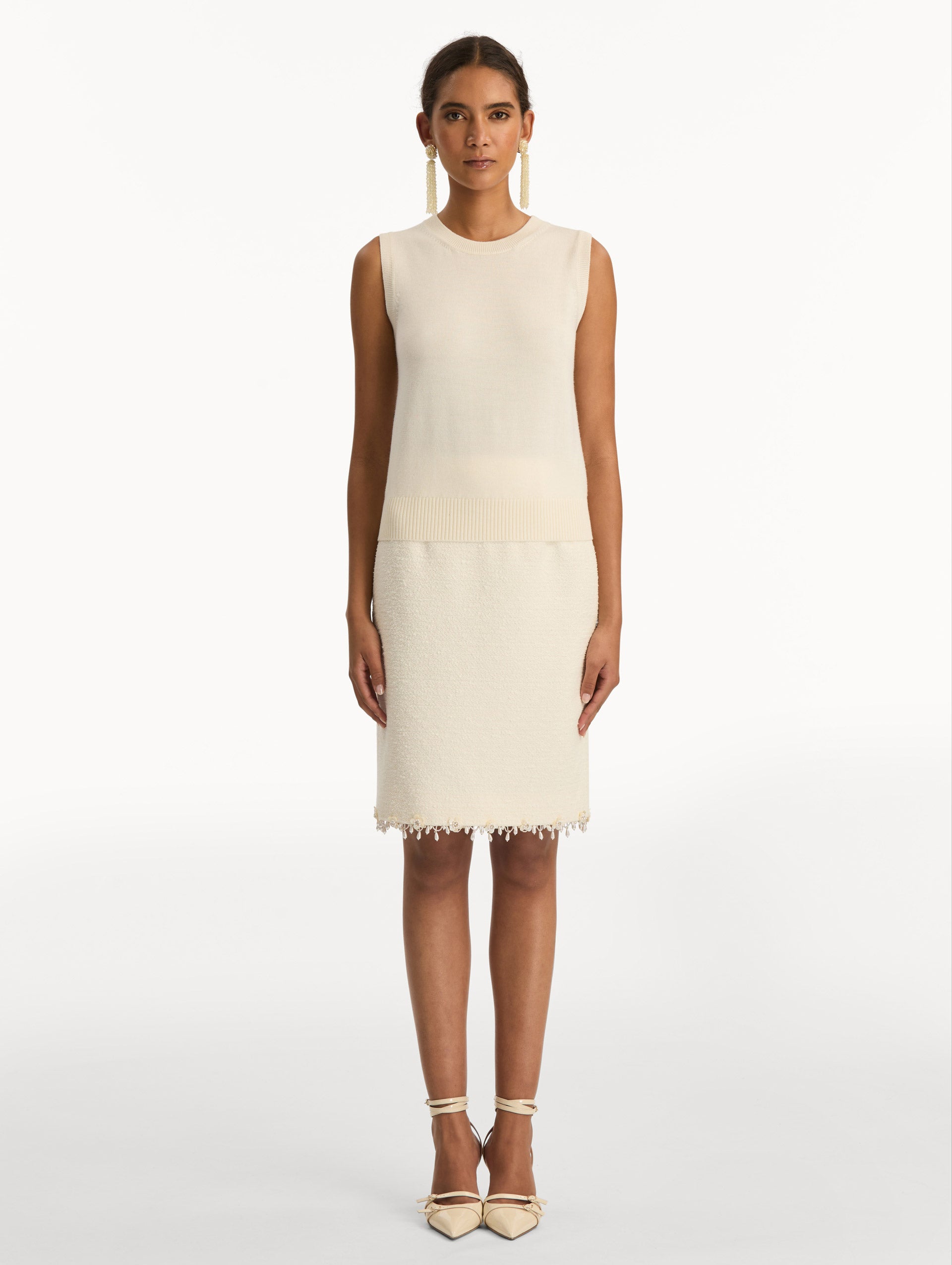 Virgin Wool Tank Ivory / Oscar de la Renta