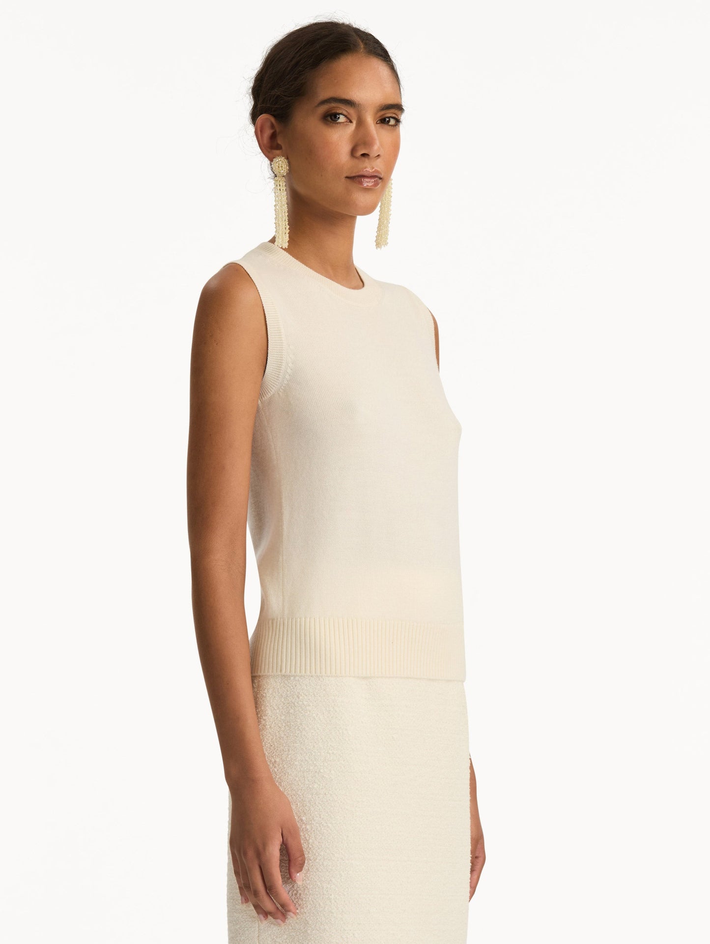 Virgin Wool Tank Ivory / Oscar de la Renta