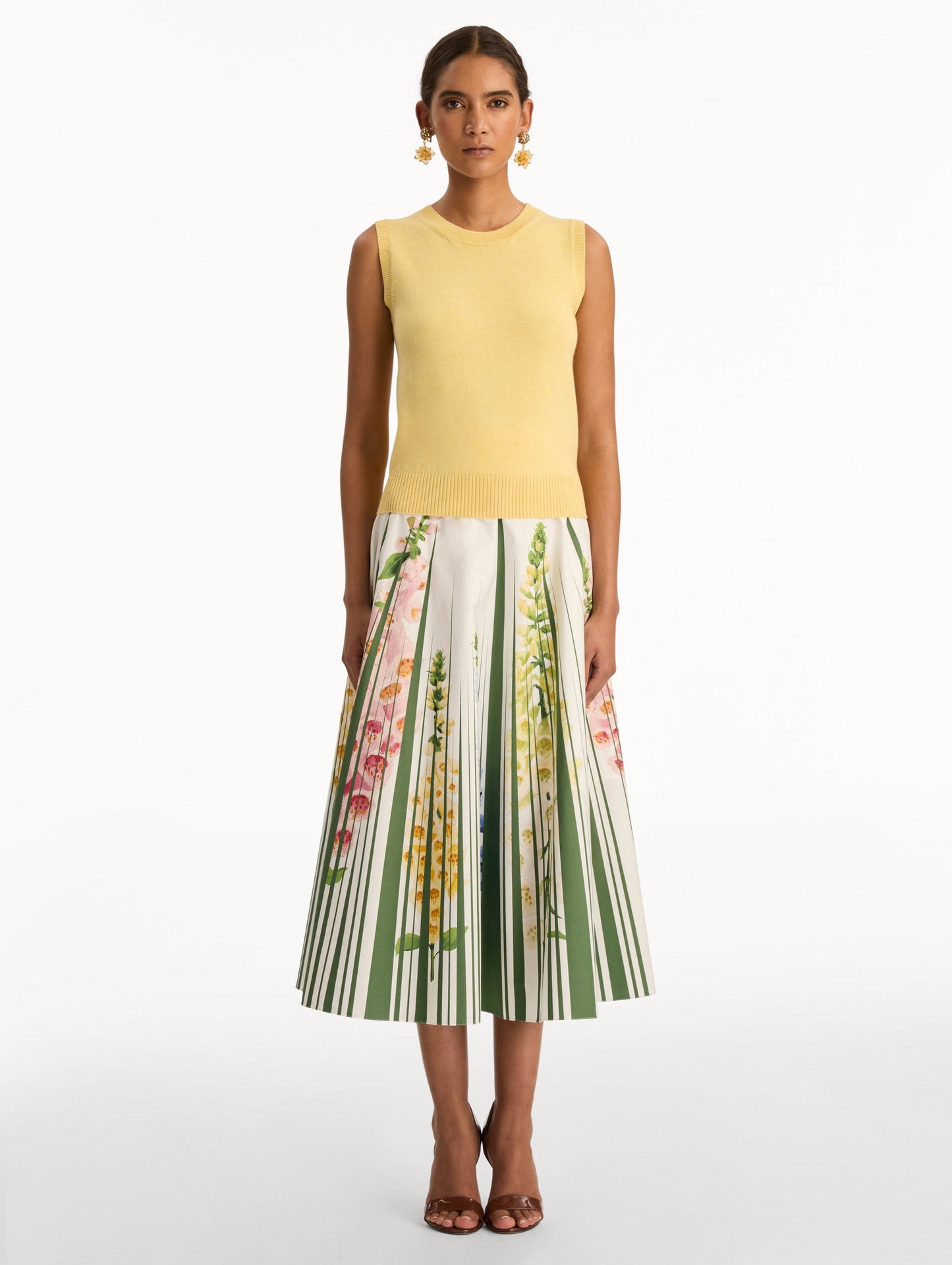 Virgin Wool Tank Yellow / Oscar de la Renta
